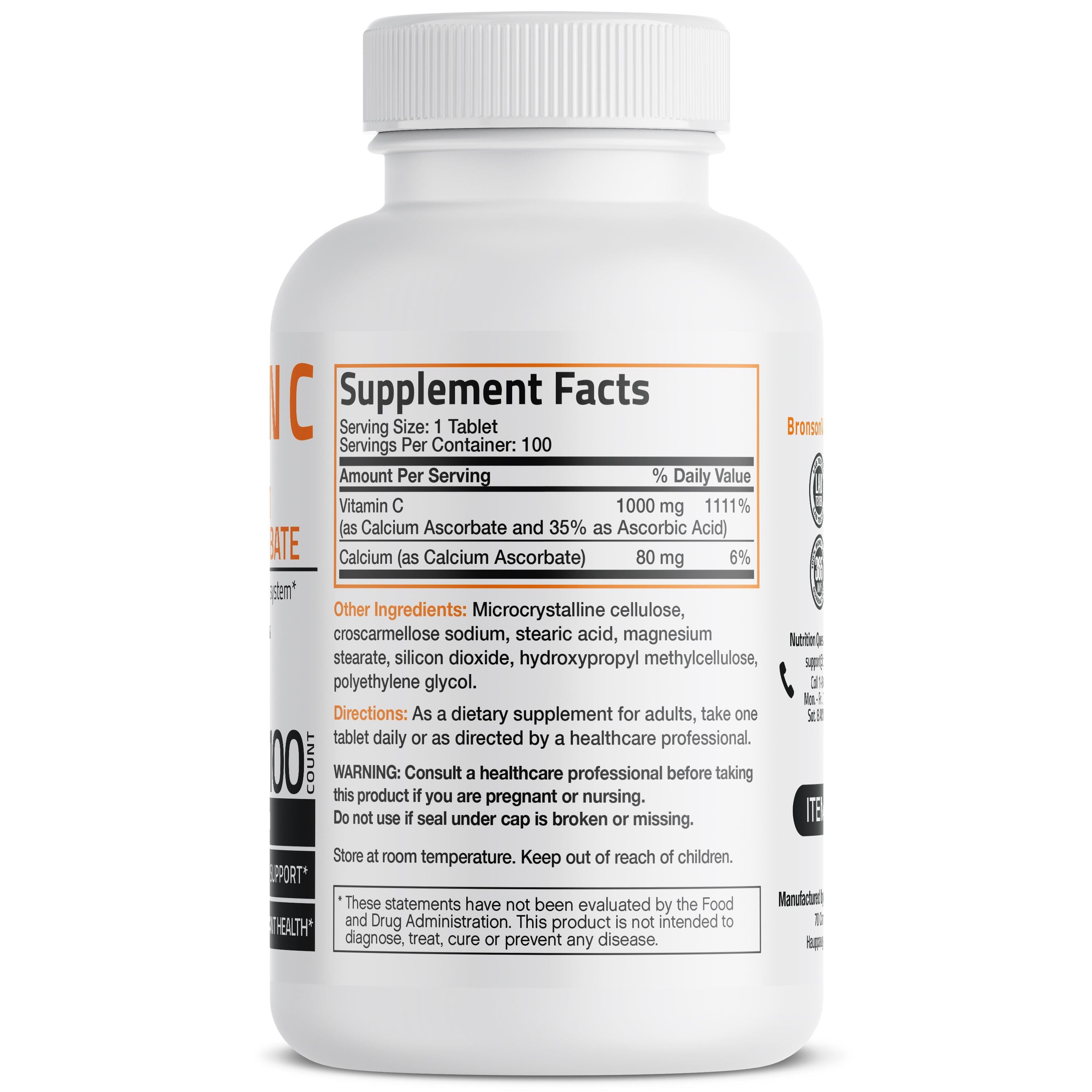 Buffered Vitamin C Calcium Ascorbate - 1,000 mg