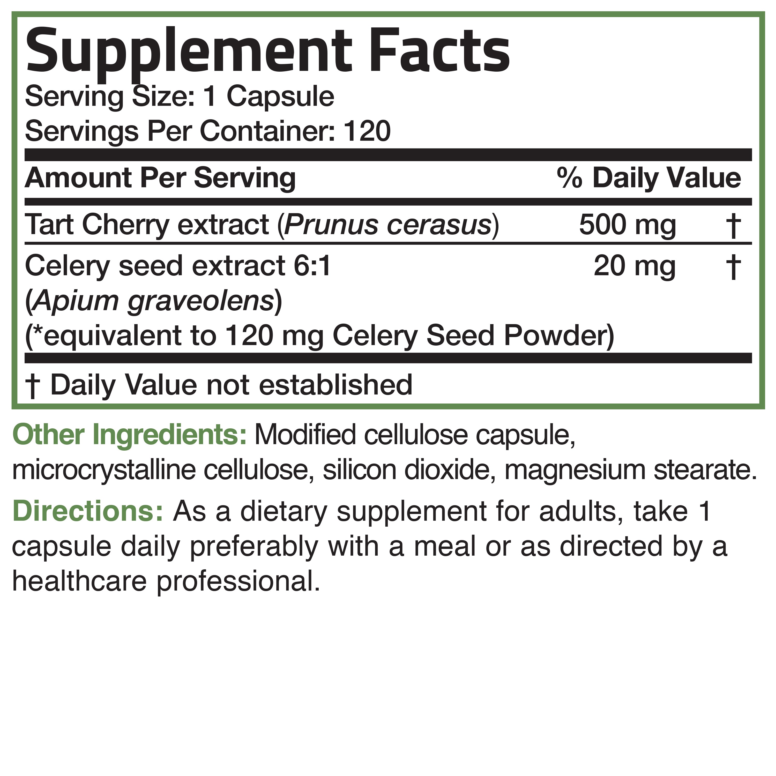 Tart Cherry Extract Plus Celery Seed
