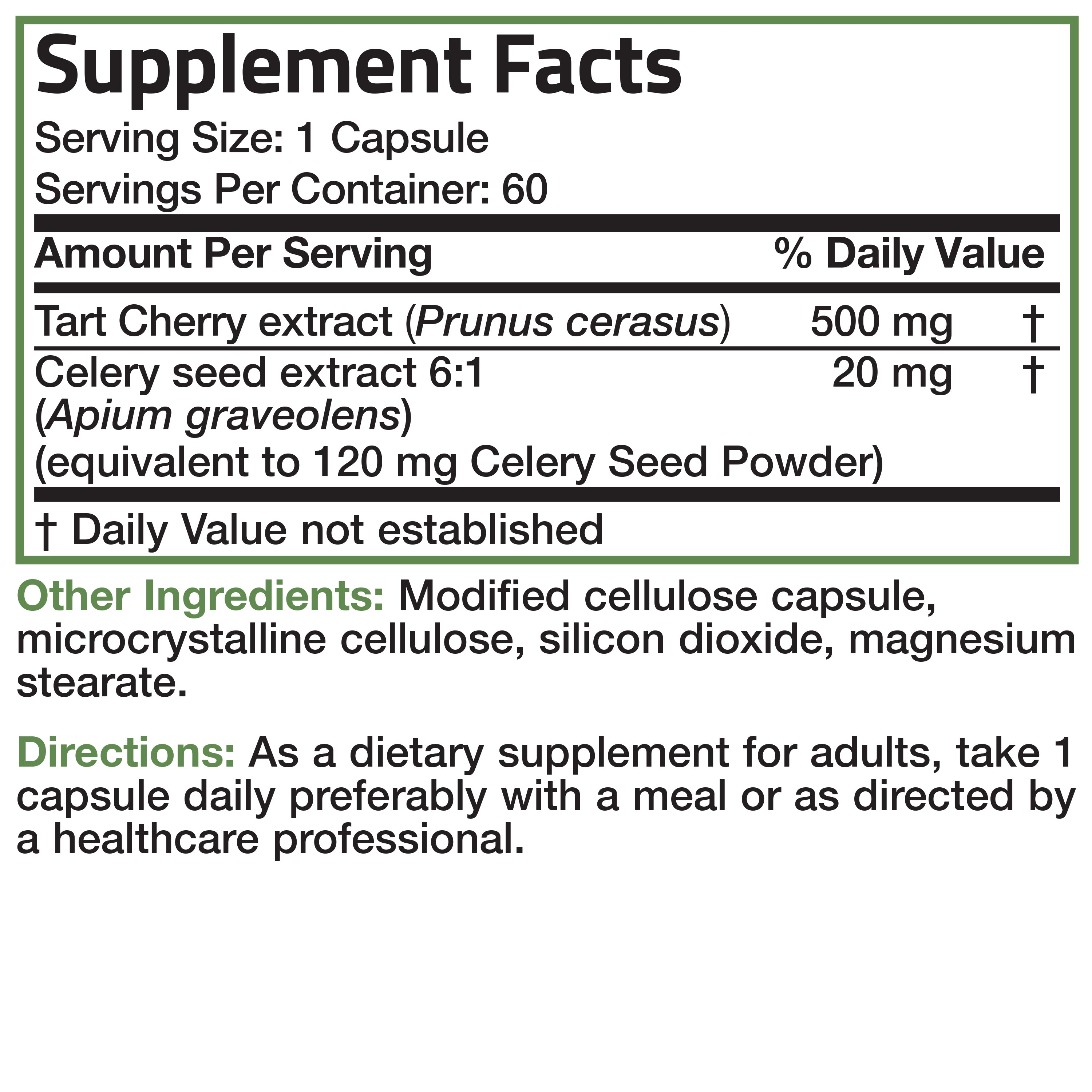 Tart Cherry Extract Plus Celery Seed