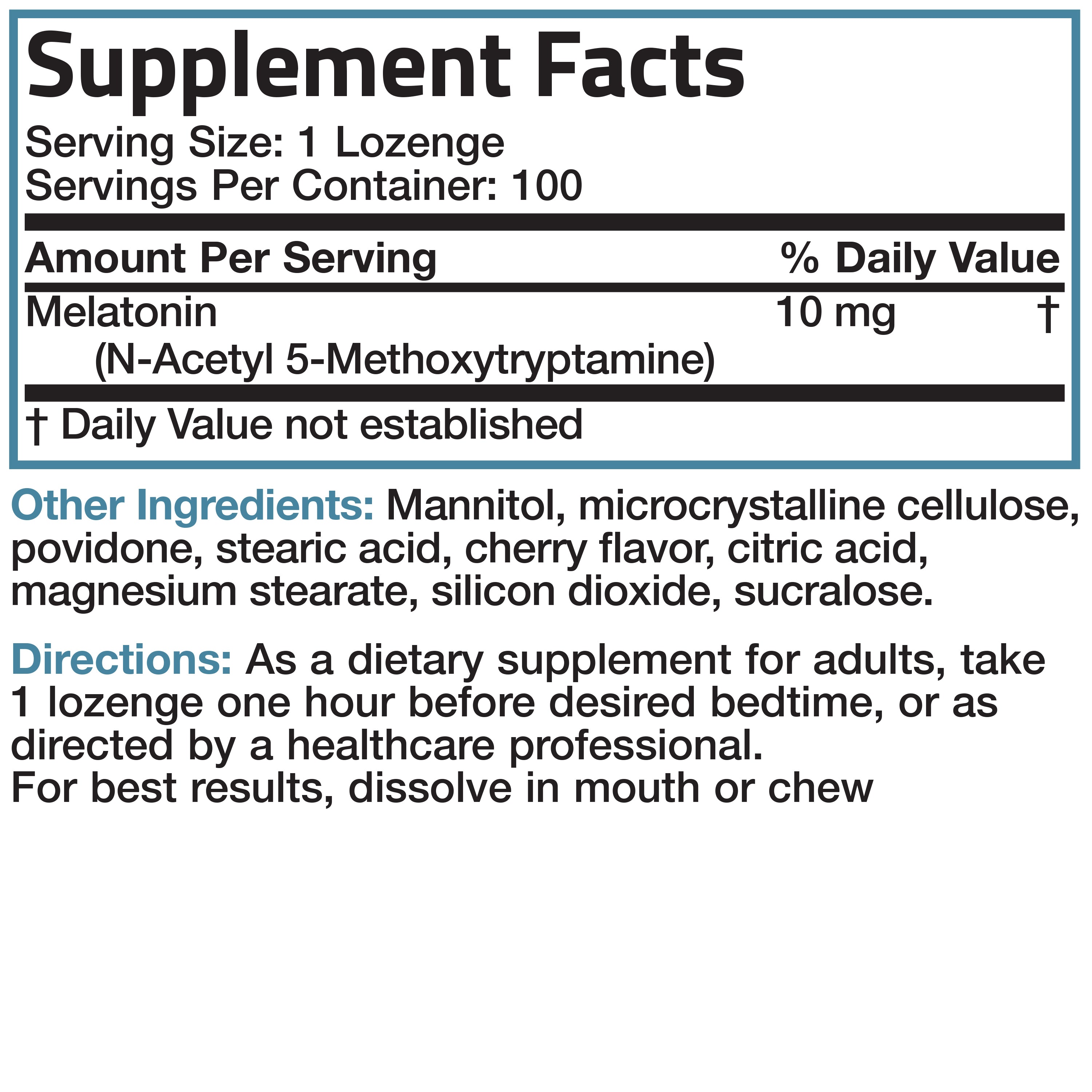 Melatonin Fast Dissolve - Cherry - 10 mg