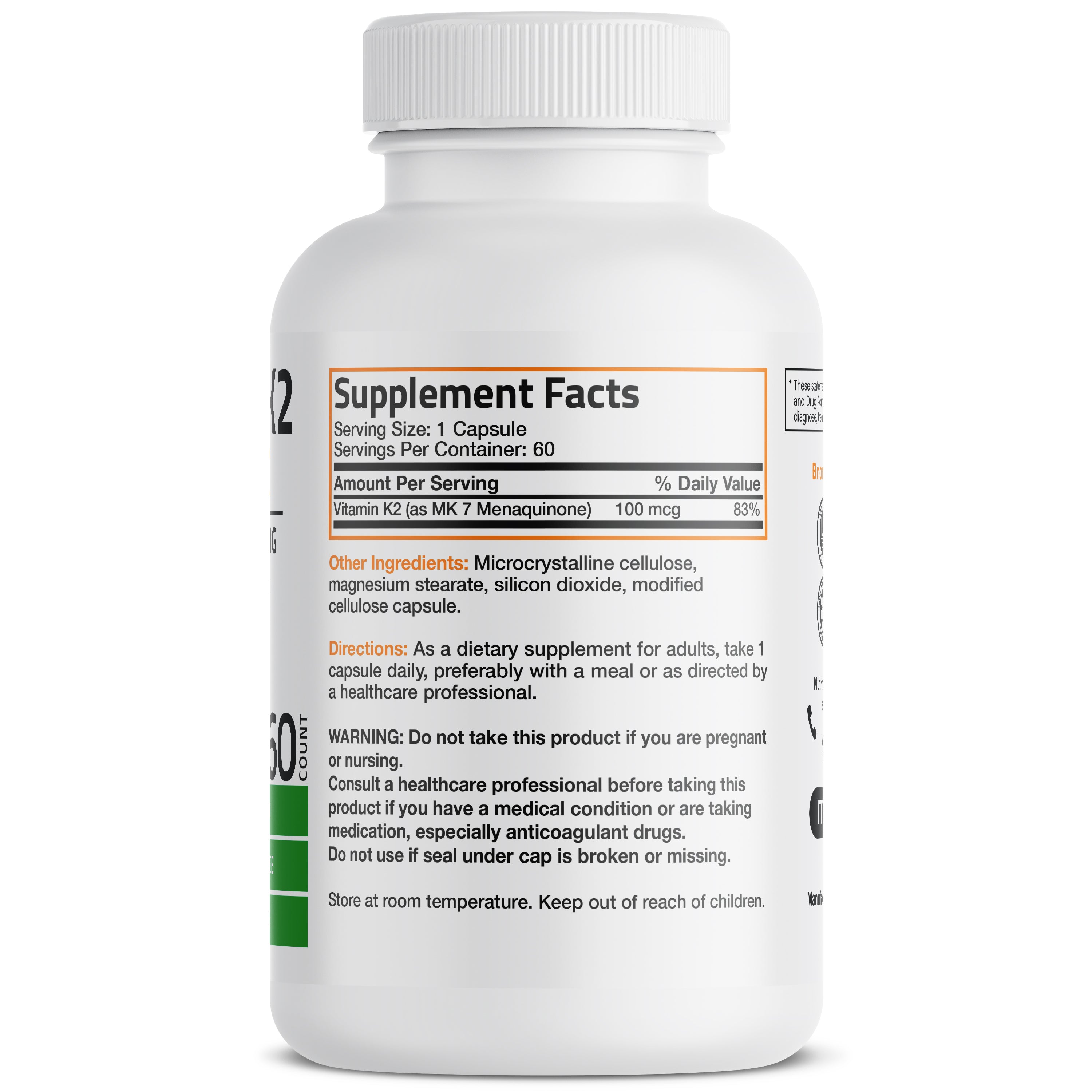 Vitamin K2 MK-7 - 100 mcg