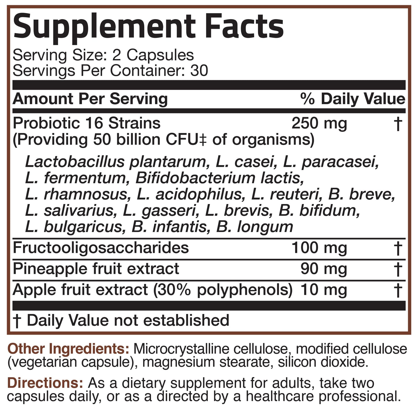 Probiotic Plus Prebiotic - 50 Billion CFU.