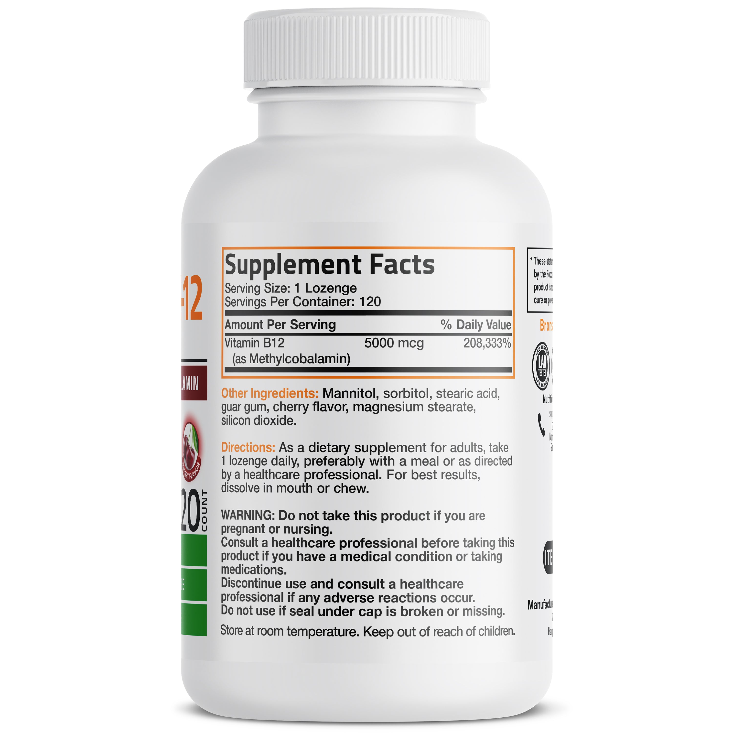 Methyl B12 Fast Dissolve Sublingual - Cherry - 5,000 mcg