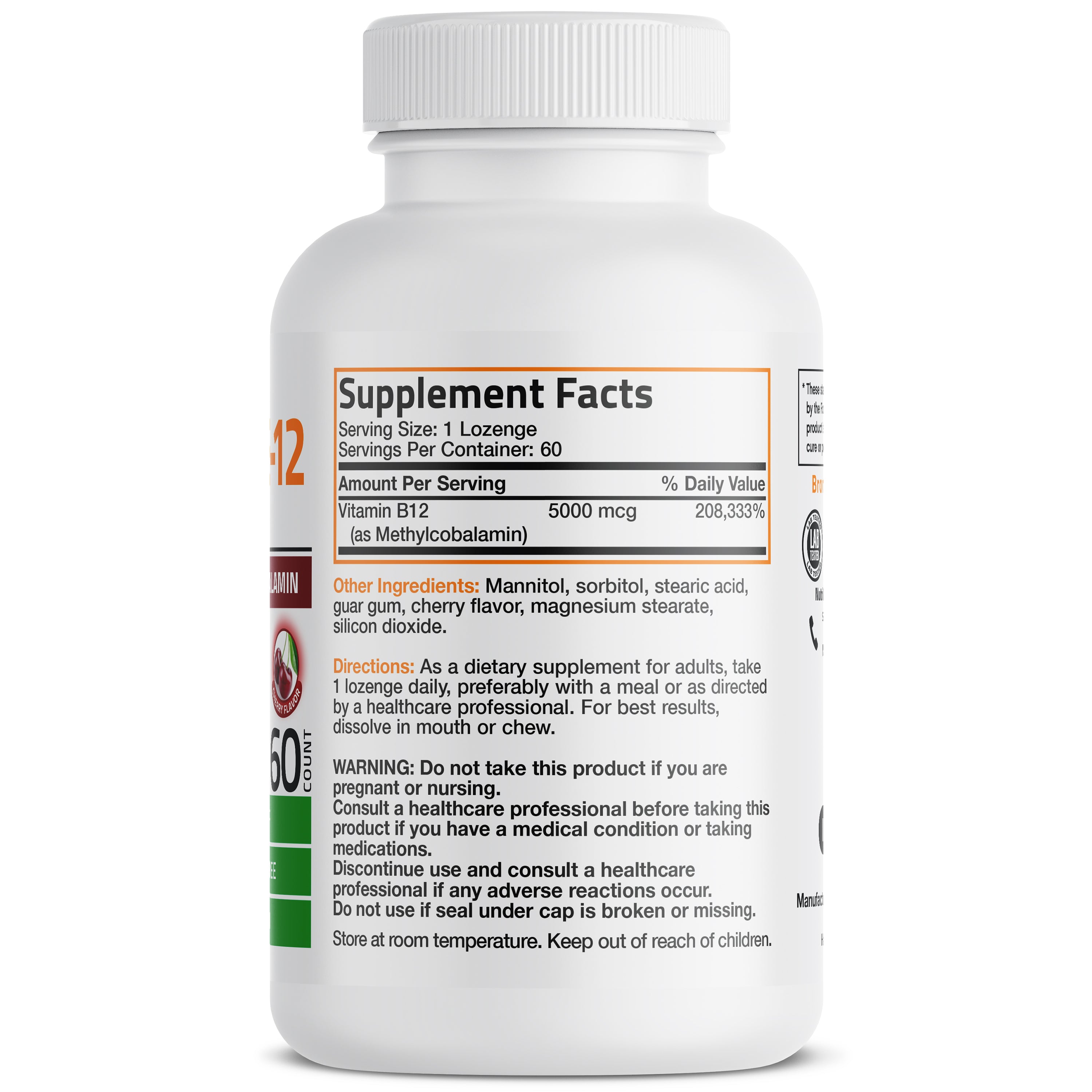 Methyl B12 Fast Dissolve Sublingual - Cherry - 5,000 mcg