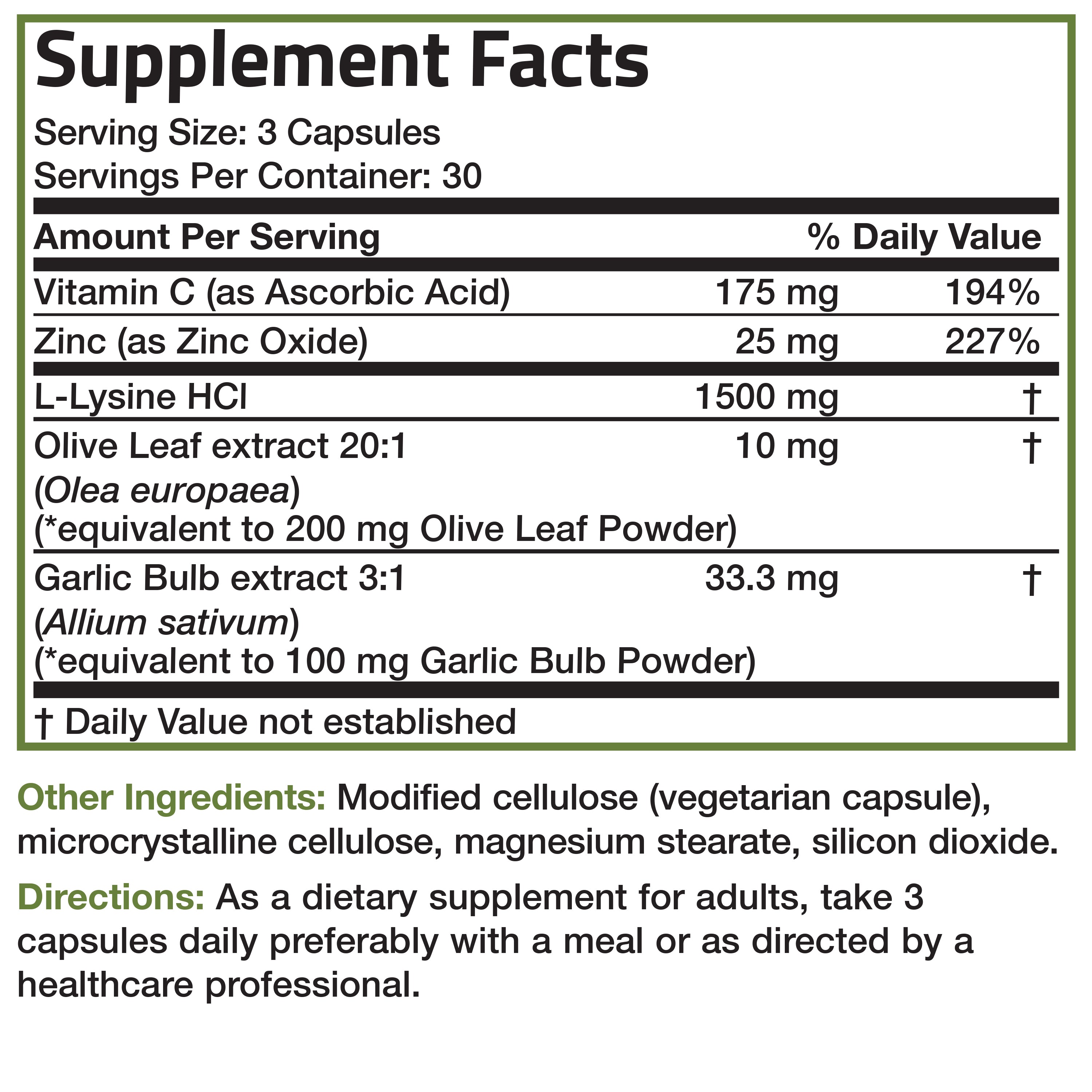 L-Lysine Defense Complex - 1500 mg