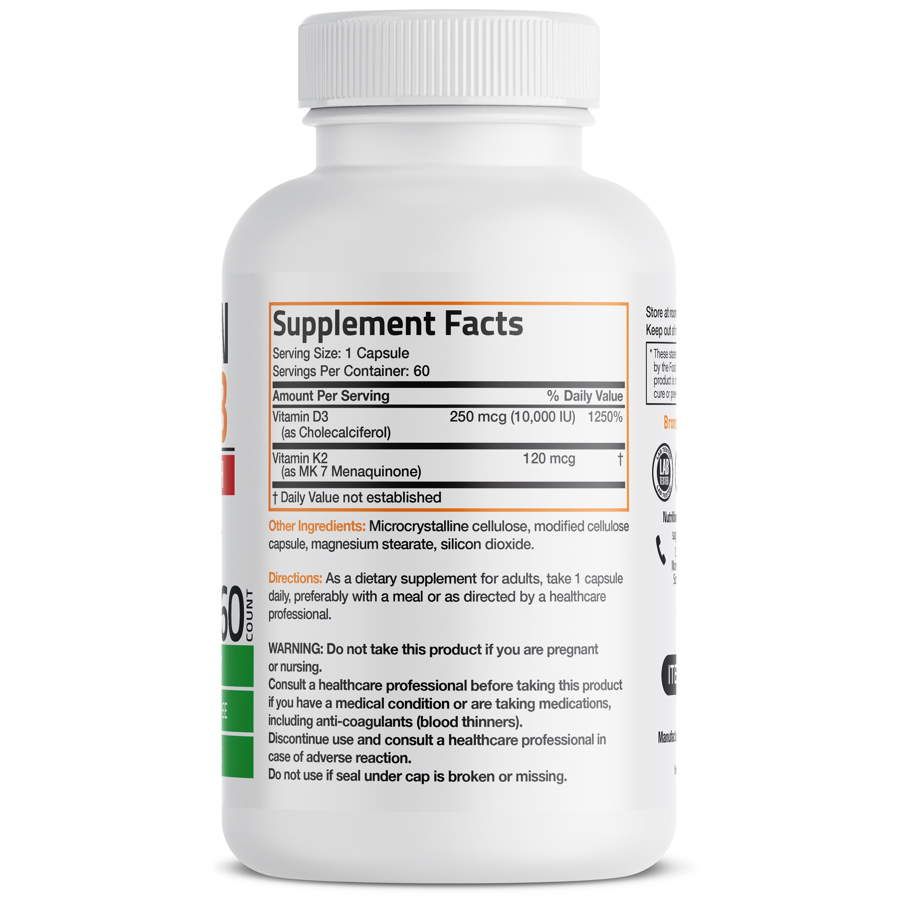 Vitamin K2 MK-7 Plus Vitamin D3 Extra Strength