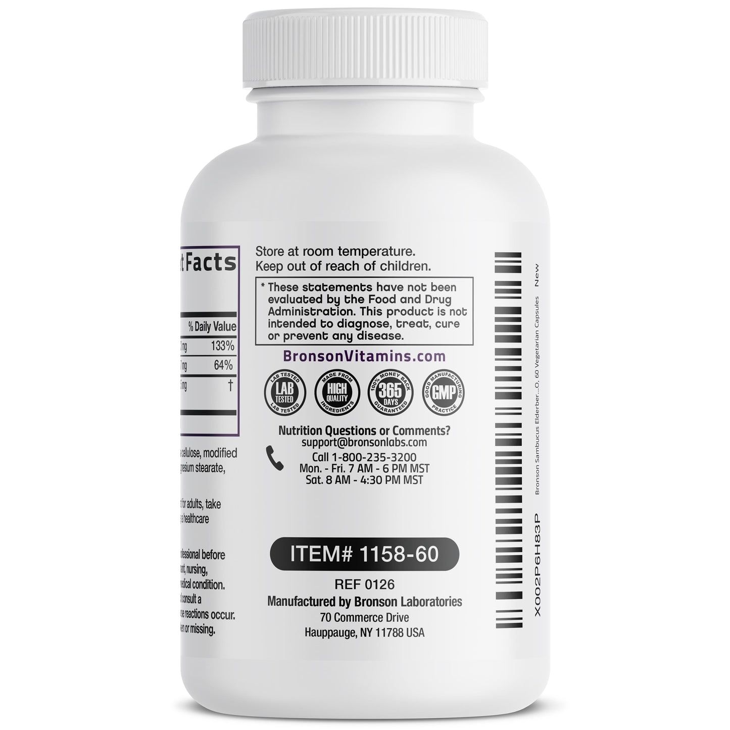 Sambucus Elderberry with Zinc & Vitamin C.