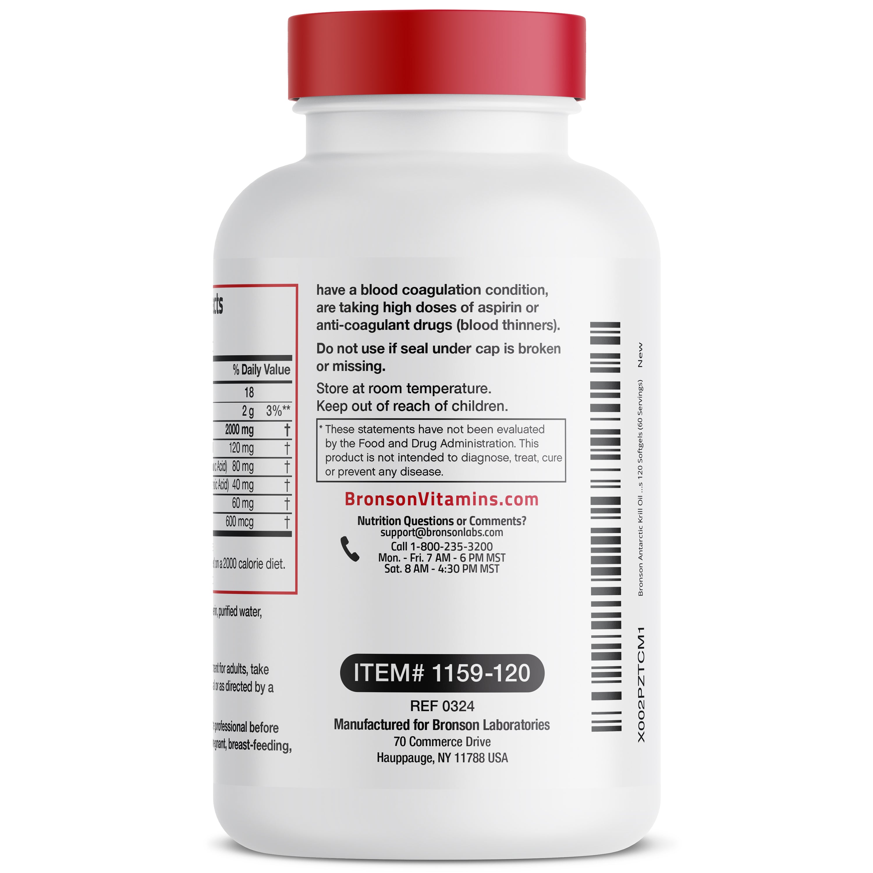Antarctic Krill Oil Omega-3 EPA DHA Non-GMO - 2,000 mg