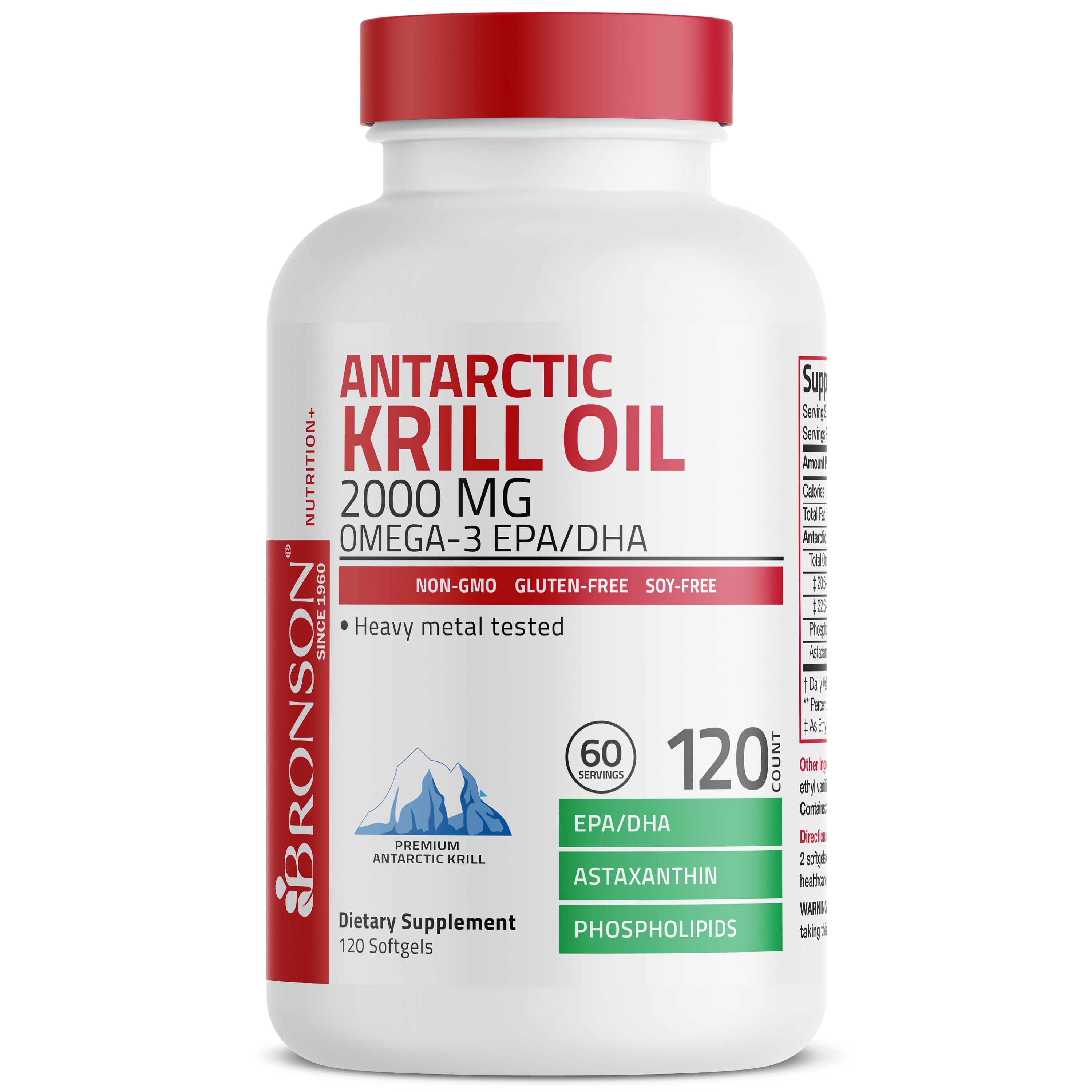 Antarctic Krill Oil Omega-3 EPA DHA Non-GMO - 2,000 mg