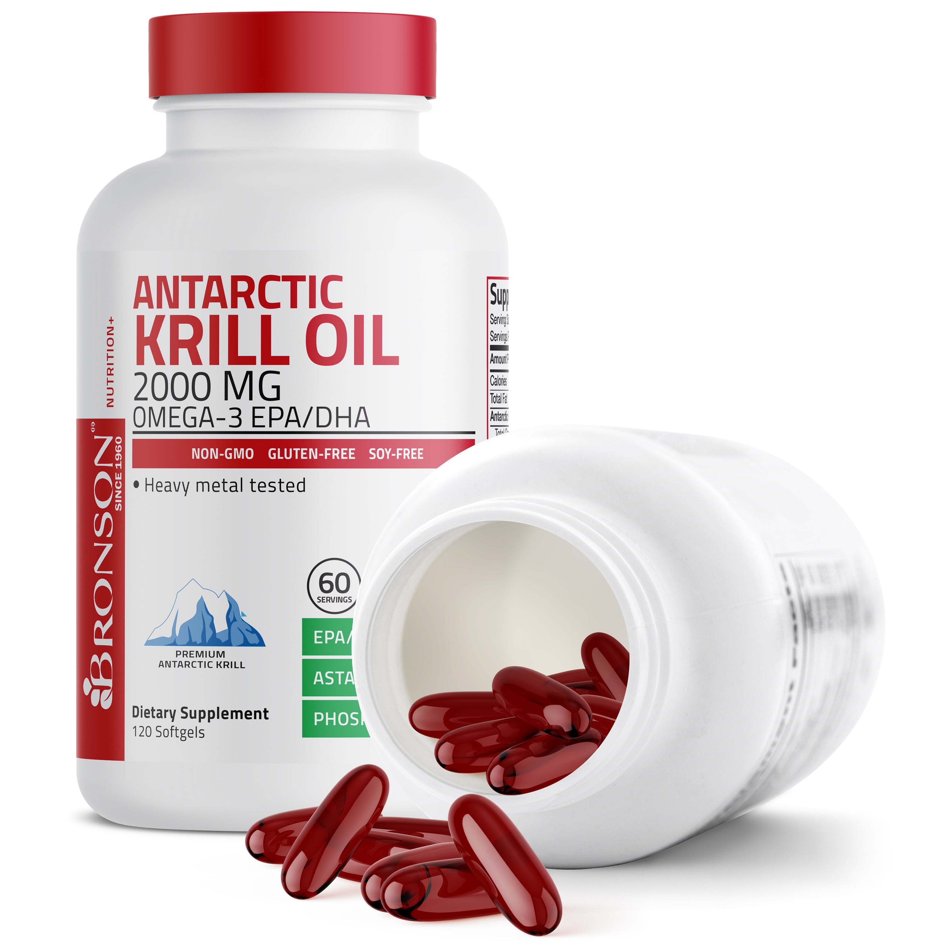 Antarctic Krill Oil Omega-3 EPA DHA Non-GMO - 2,000 mg
