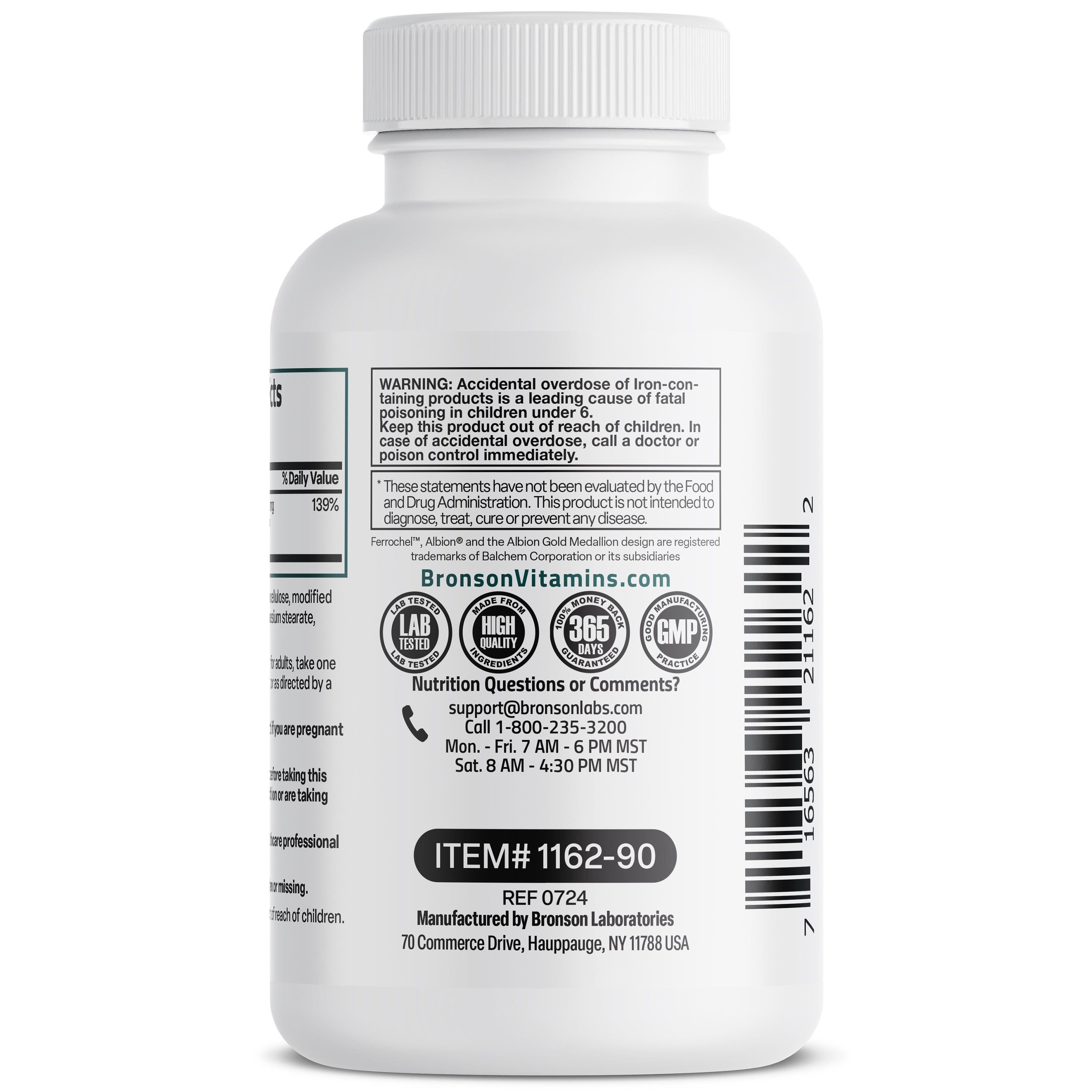 Iron Bisglycinate - 25 mg