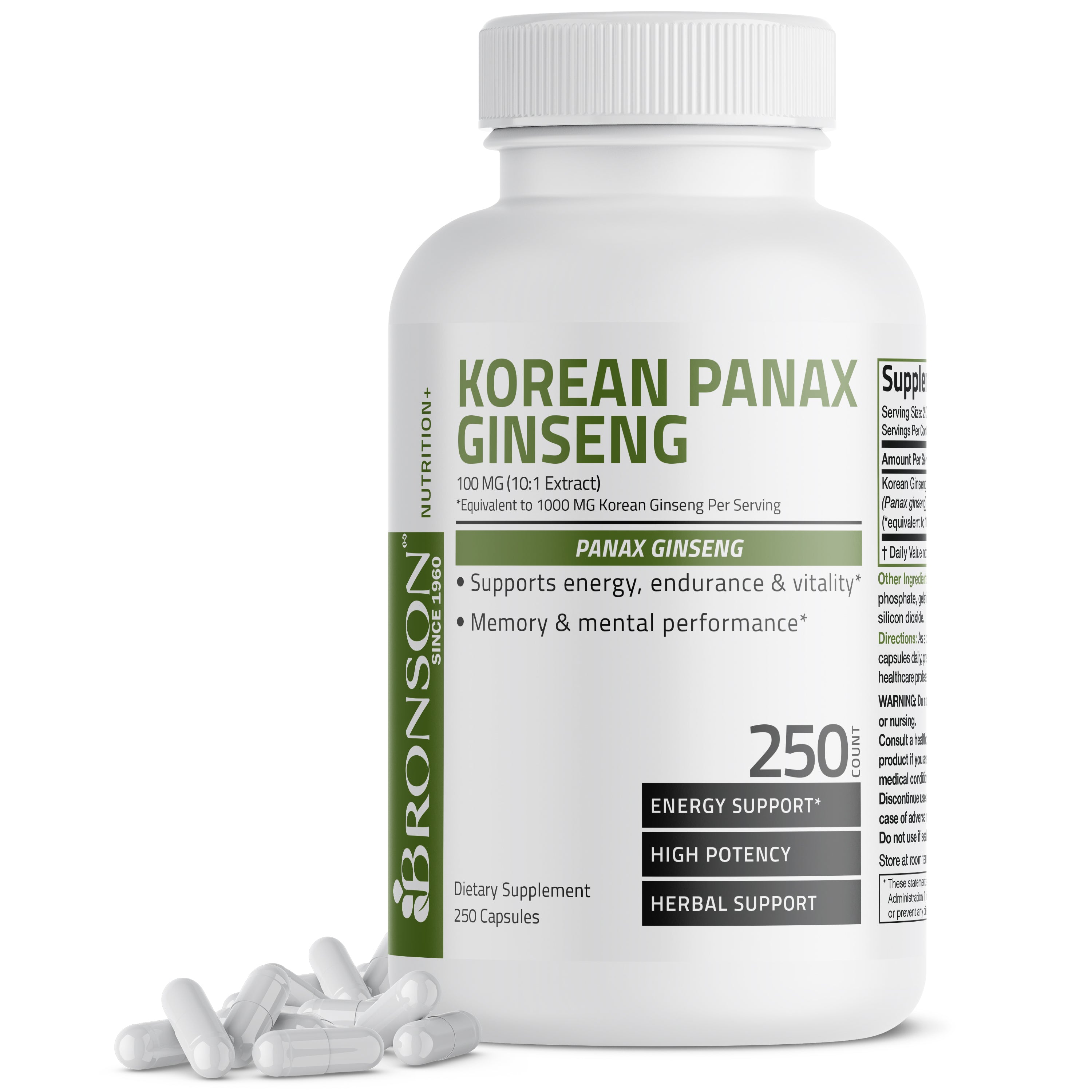 Korean Panax Ginseng - 1,000 mg