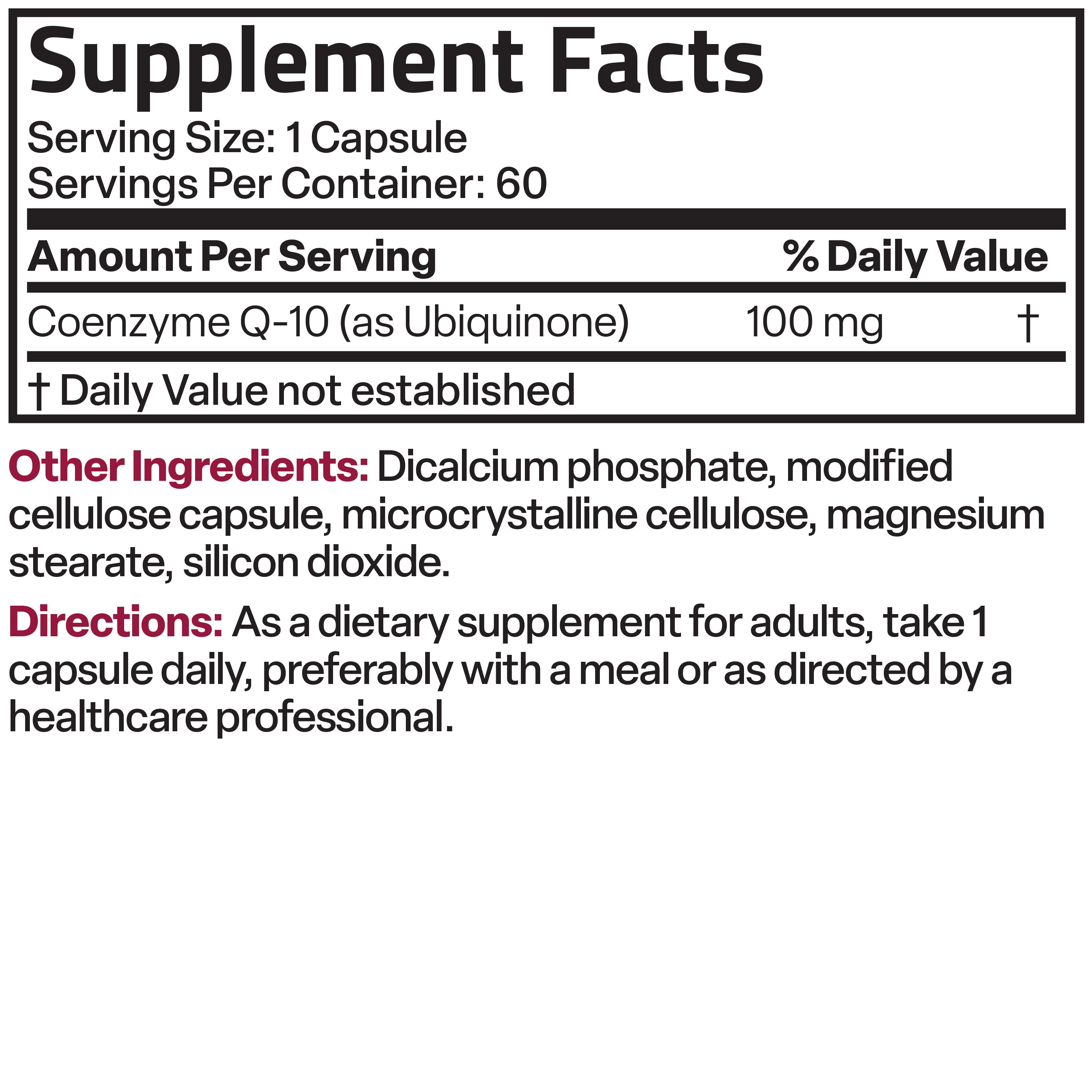 CoQ10 - 100 mg