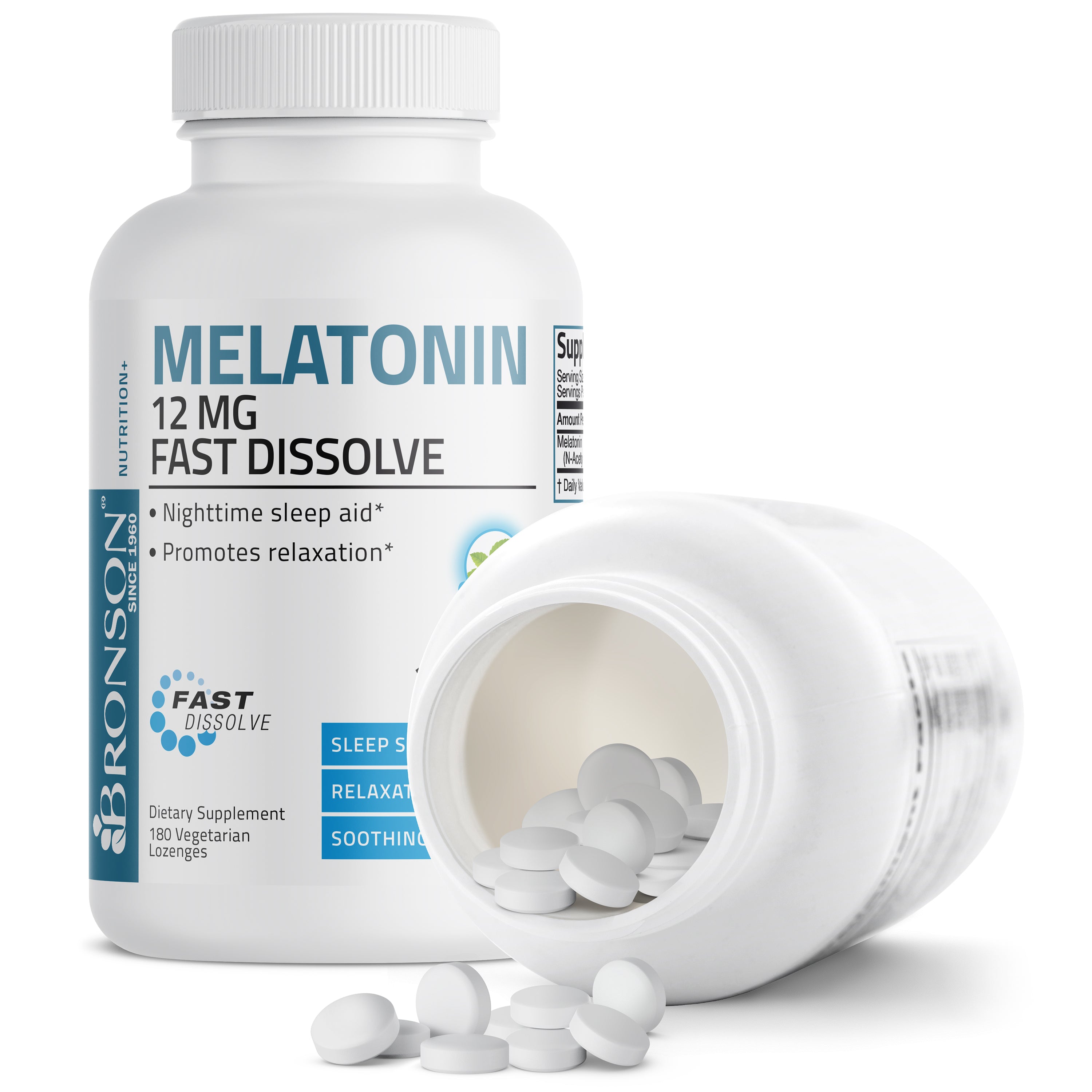 Melatonin Fast Dissolve - Peppermint - 12 mg