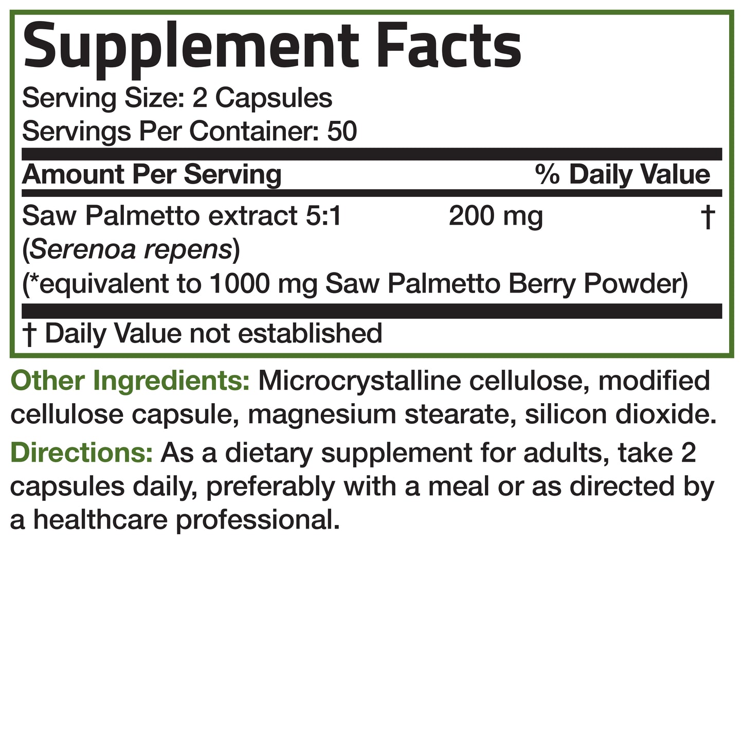 Saw Palmetto Extra Strength - 1,000 mg