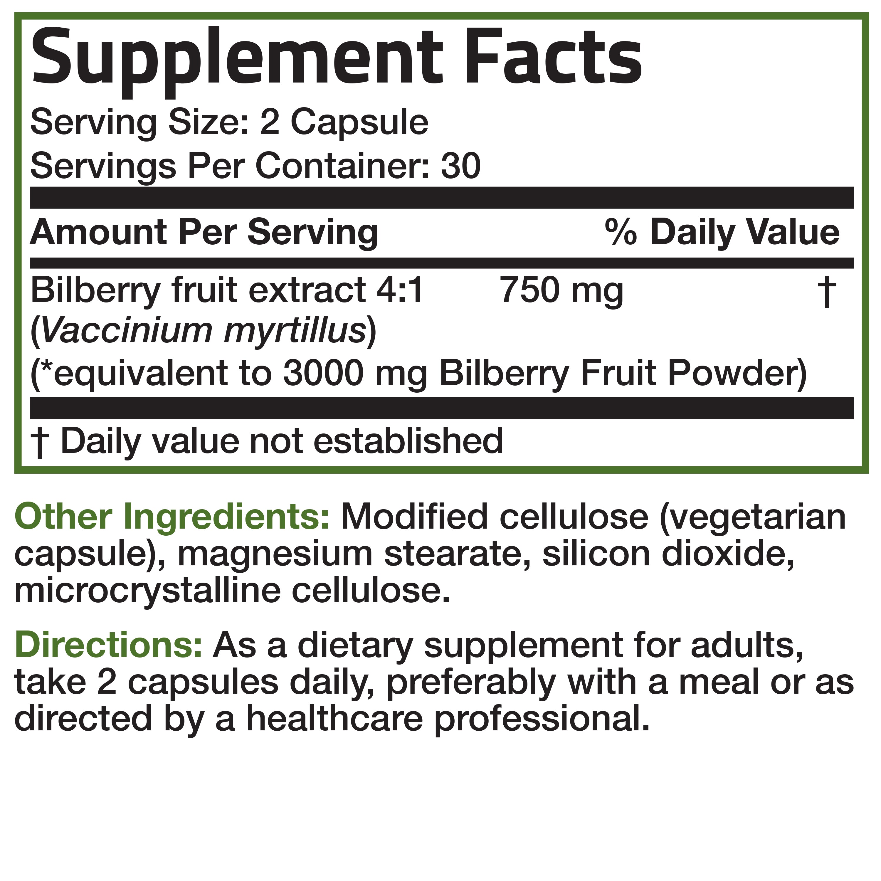 Bilberry Extra Strength 3000 MG