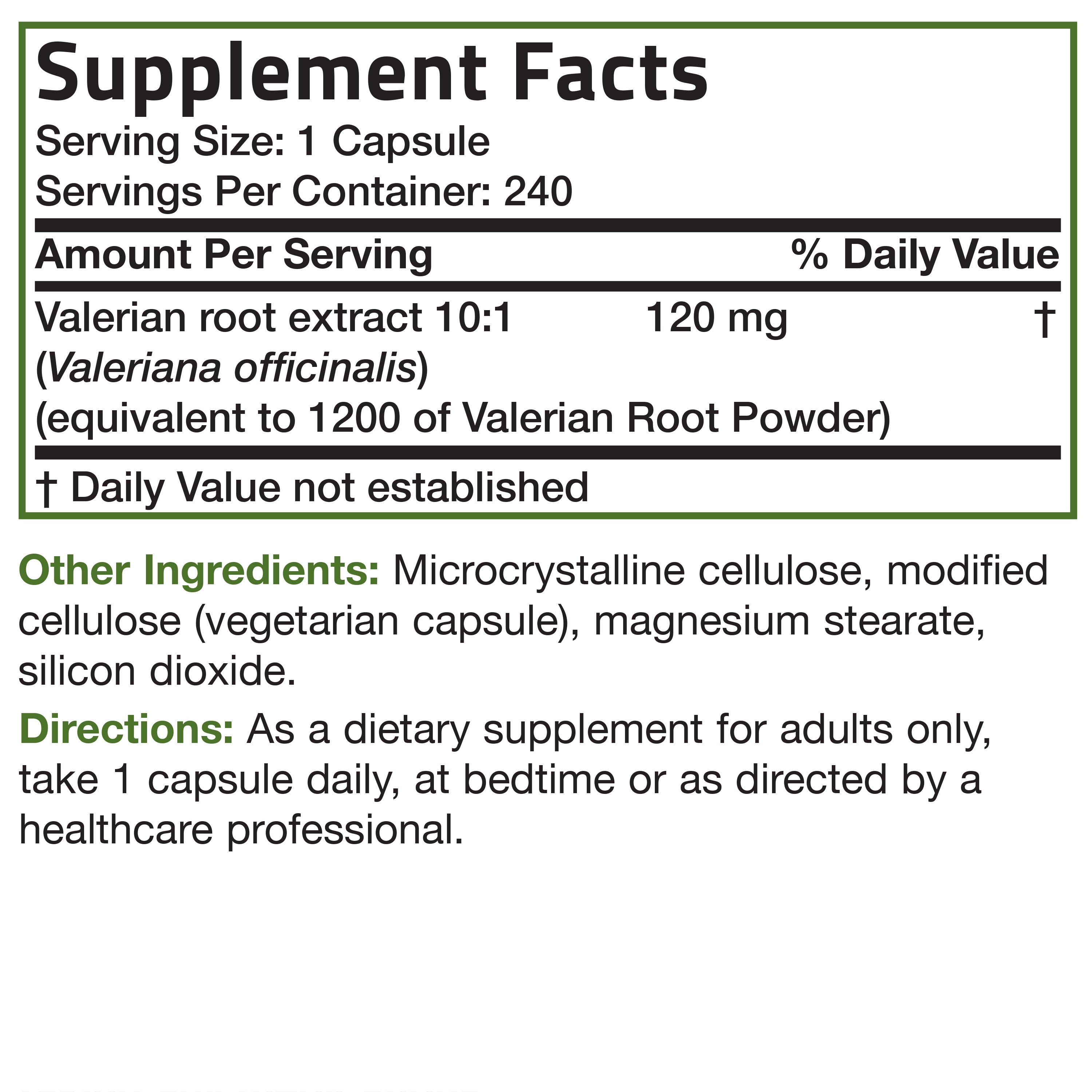 Valerian Root 1200 mg