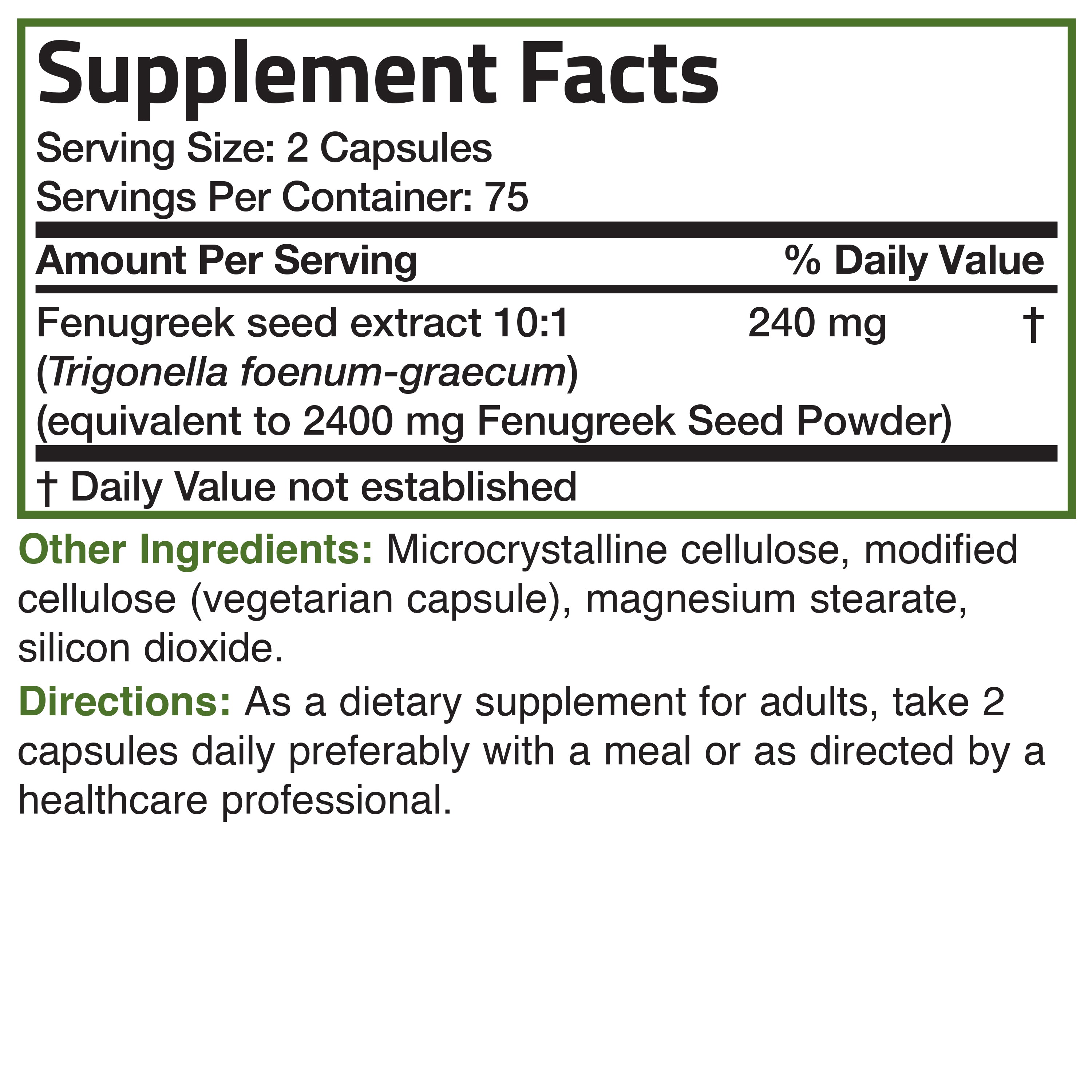 Fenugreek Extra Strength 2400 MG