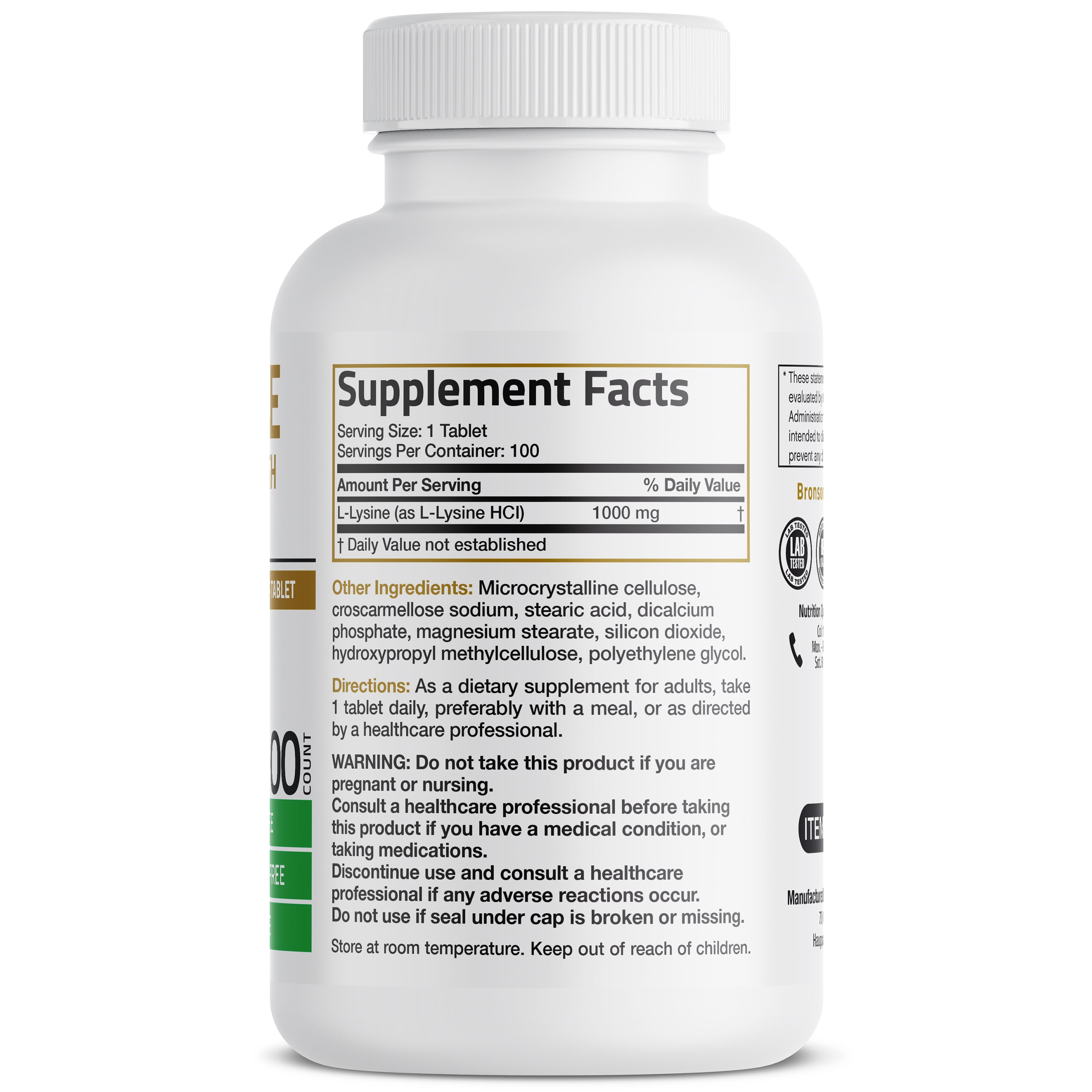 L-Lysine Extra Strength 1,000 MG