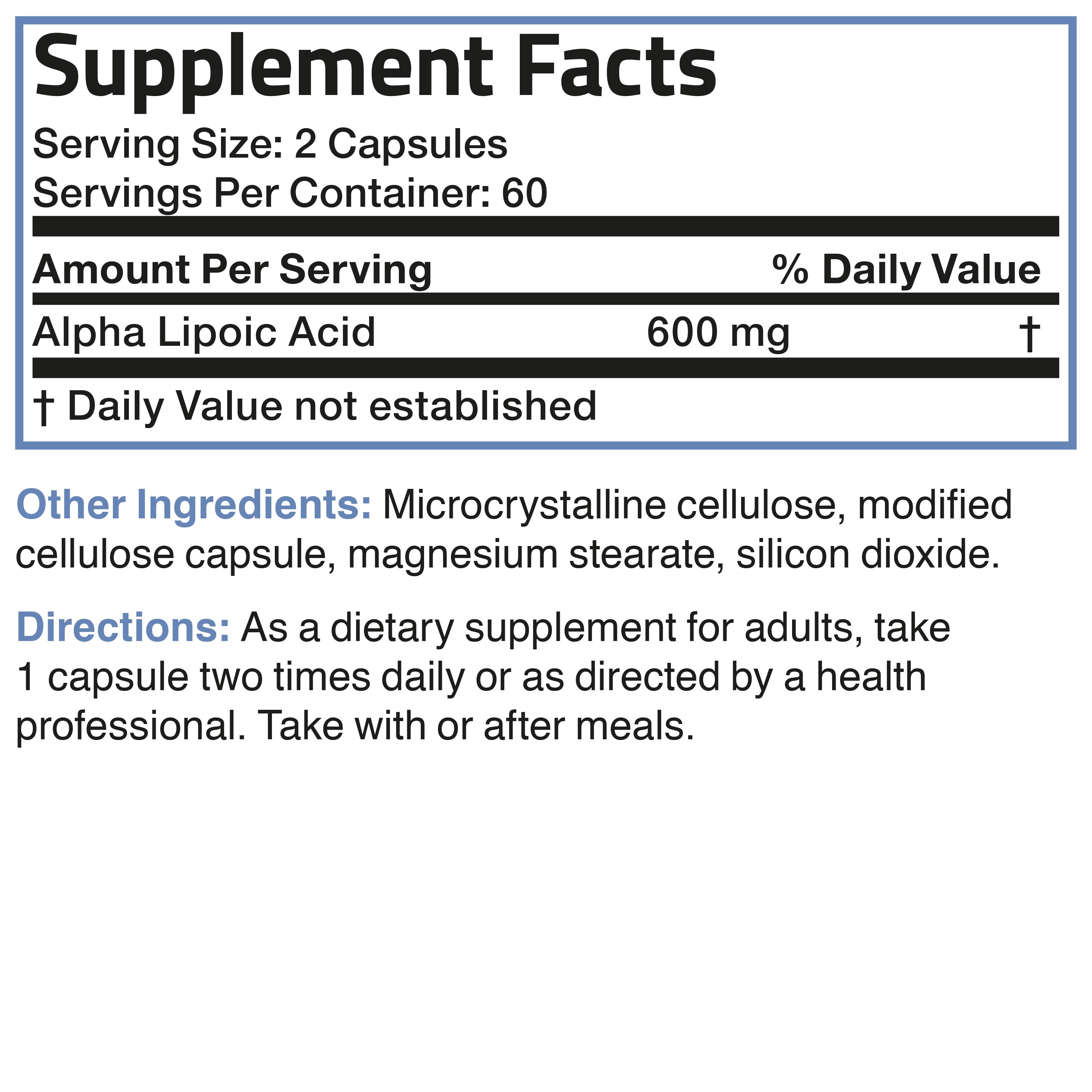 Alpha Lipoic Acid 600 MG
