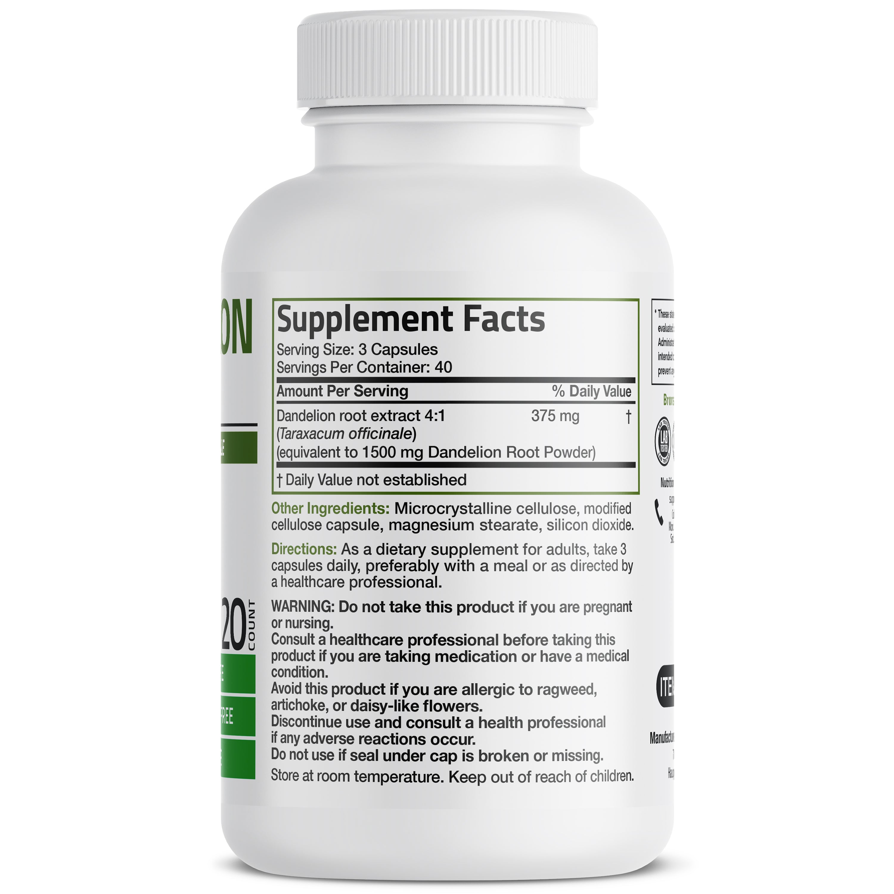 Dandelion Root 1500 MG per Serving