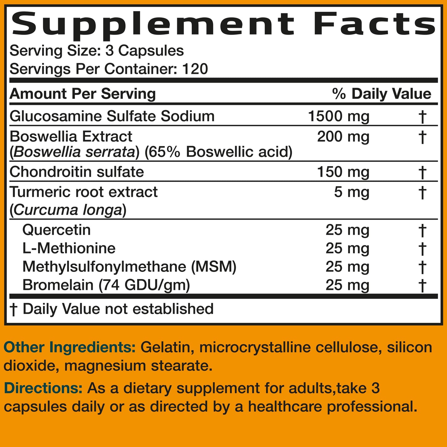 Glucosamine Chondroitin Turmeric & MSM