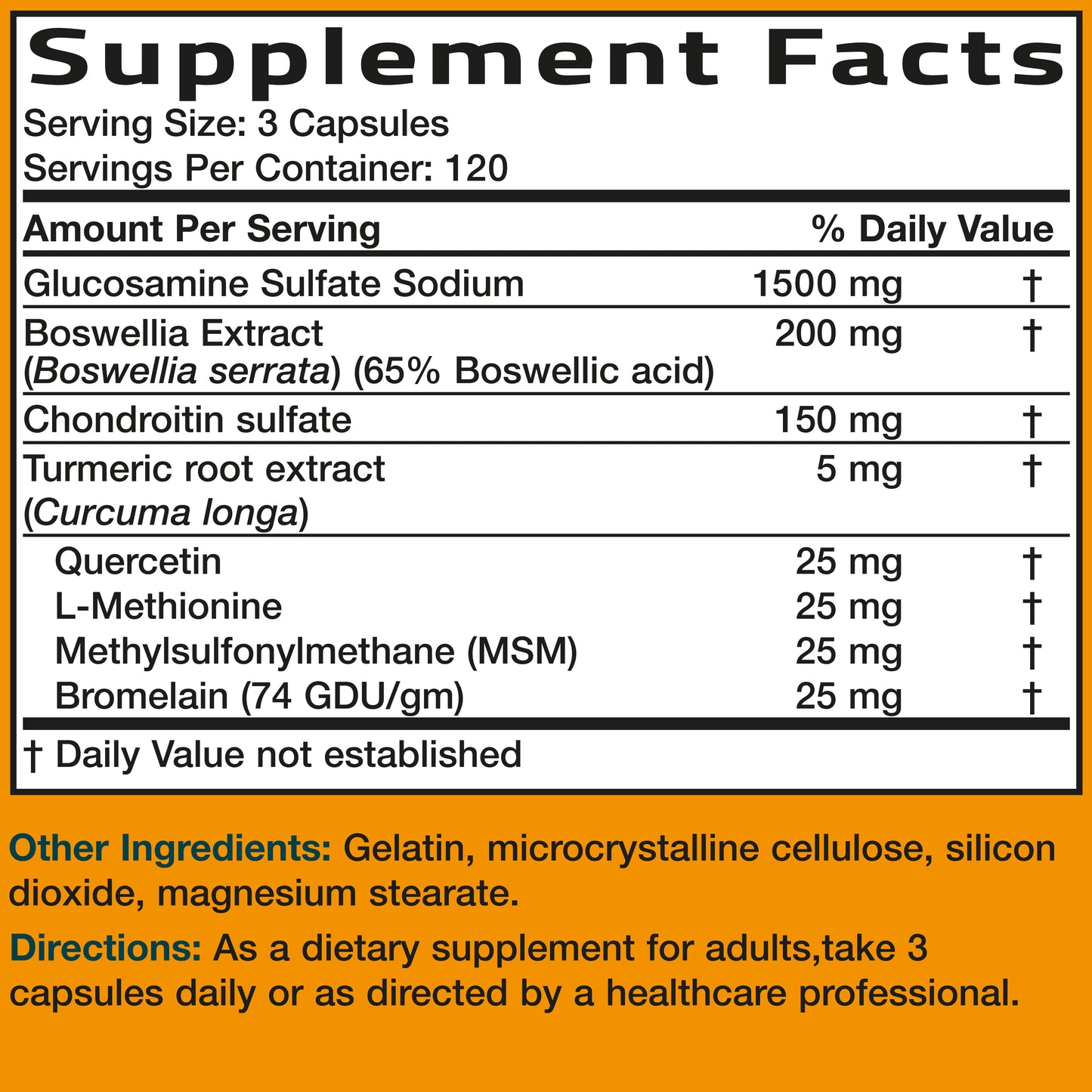 Glucosamine Chondroitin Turmeric & MSM