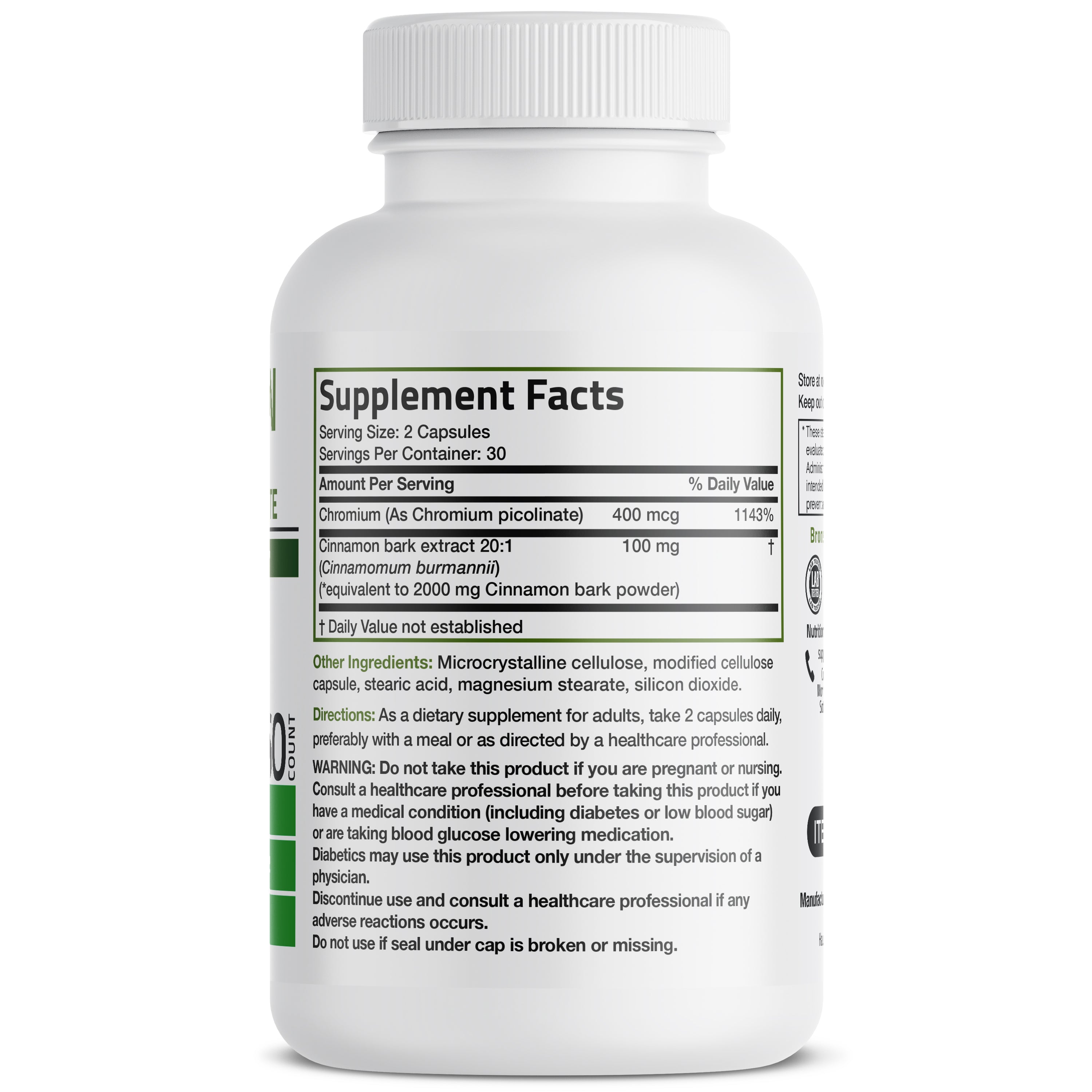 Cinnamon 2000 MG per Serving Plus Chromium