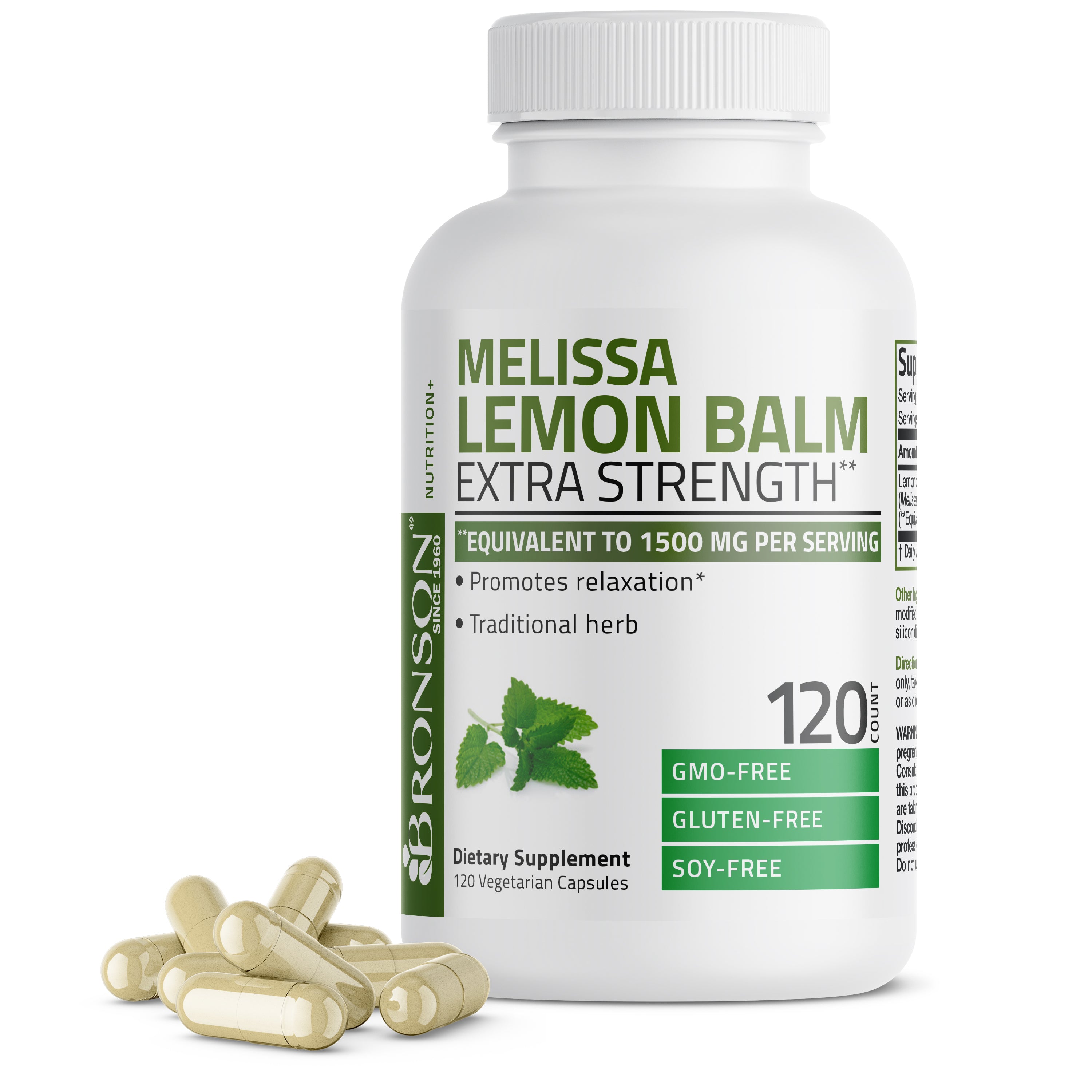 Melissa Lemon Balm 1500 MG per Serving view 1 of 6