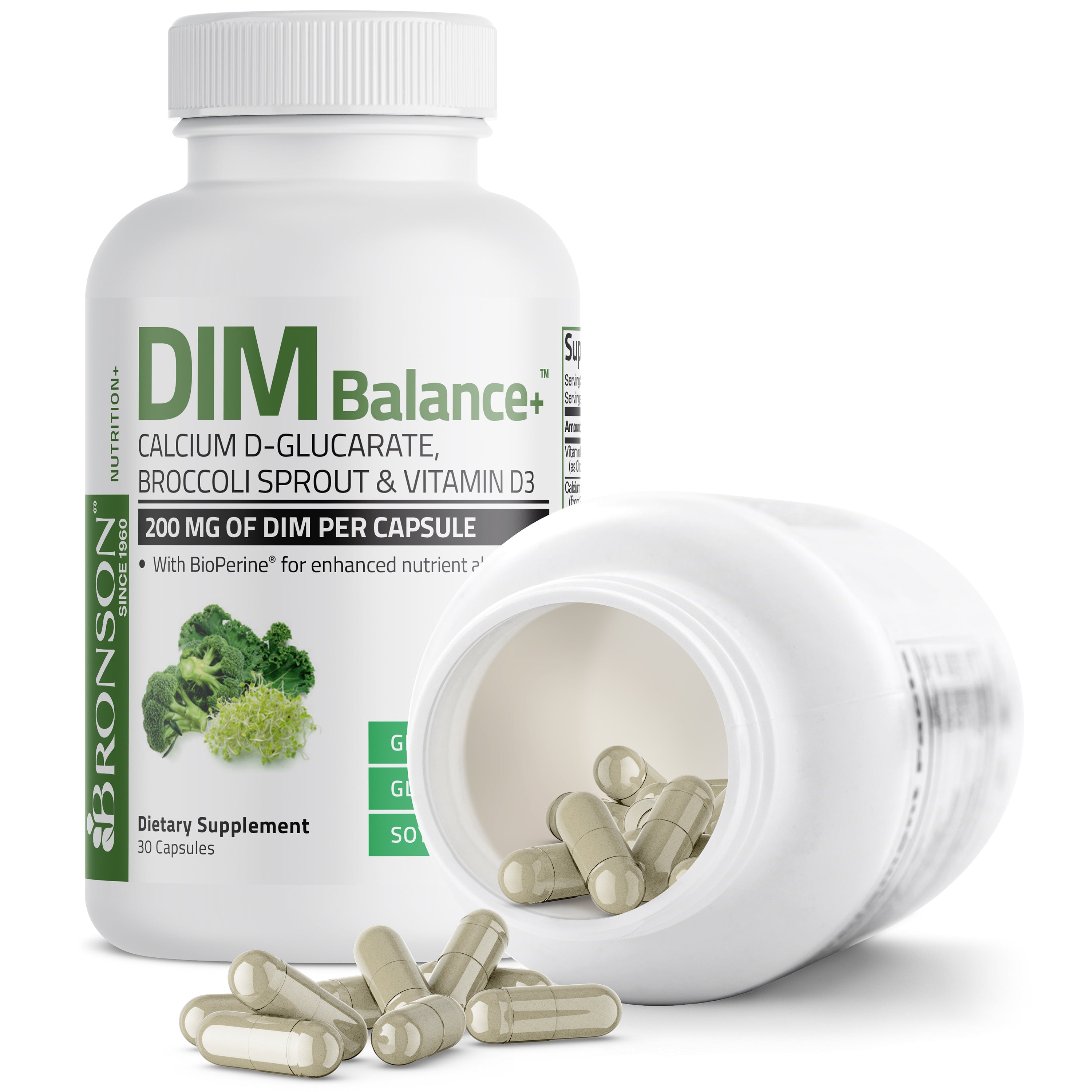 DIM Balance+ Calcium D-Glucarate, Broccoli Sprouts and Vitamin D3 200 MG
