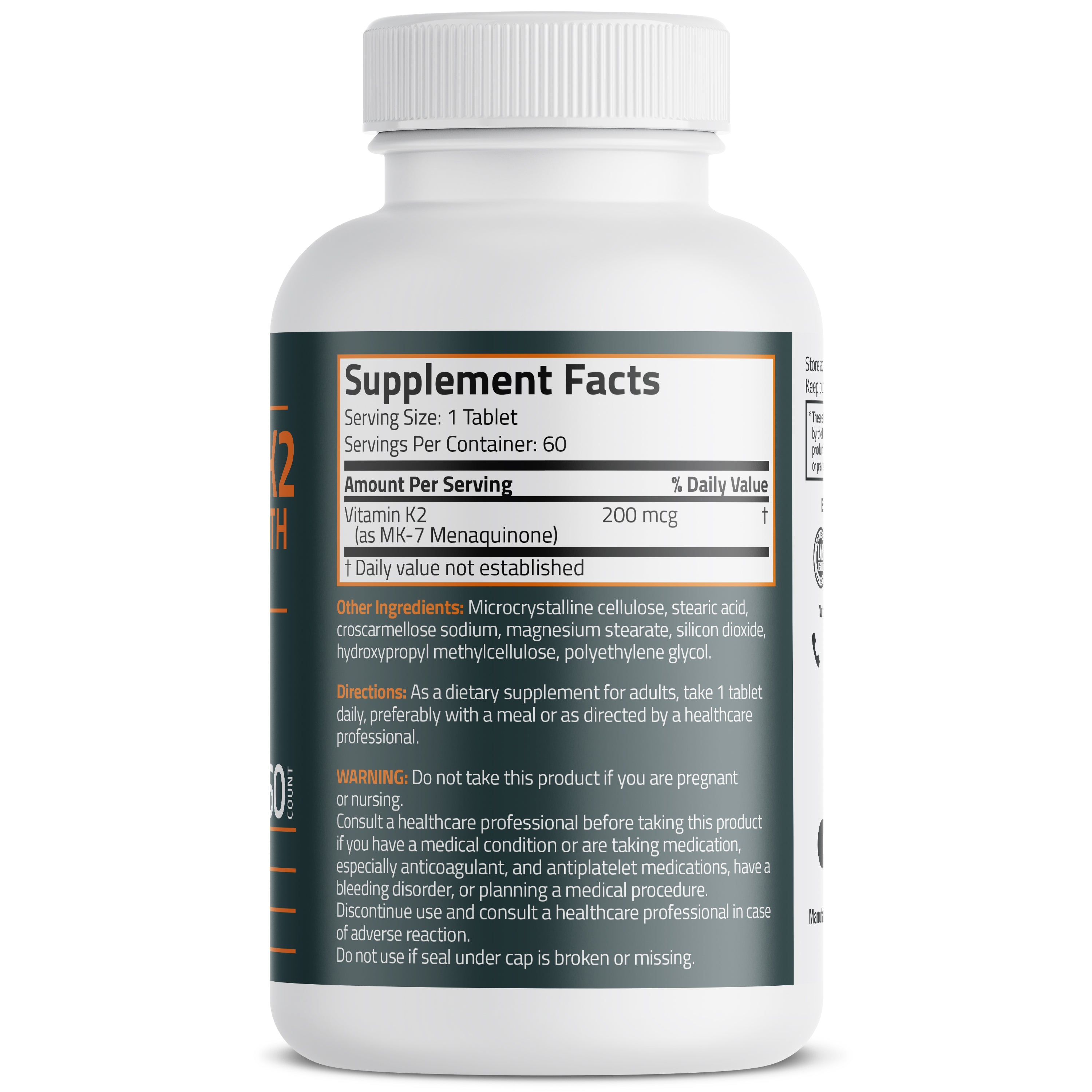 Vitamin K2 Extra Strength MK-7 200 MCG view 3 of 6