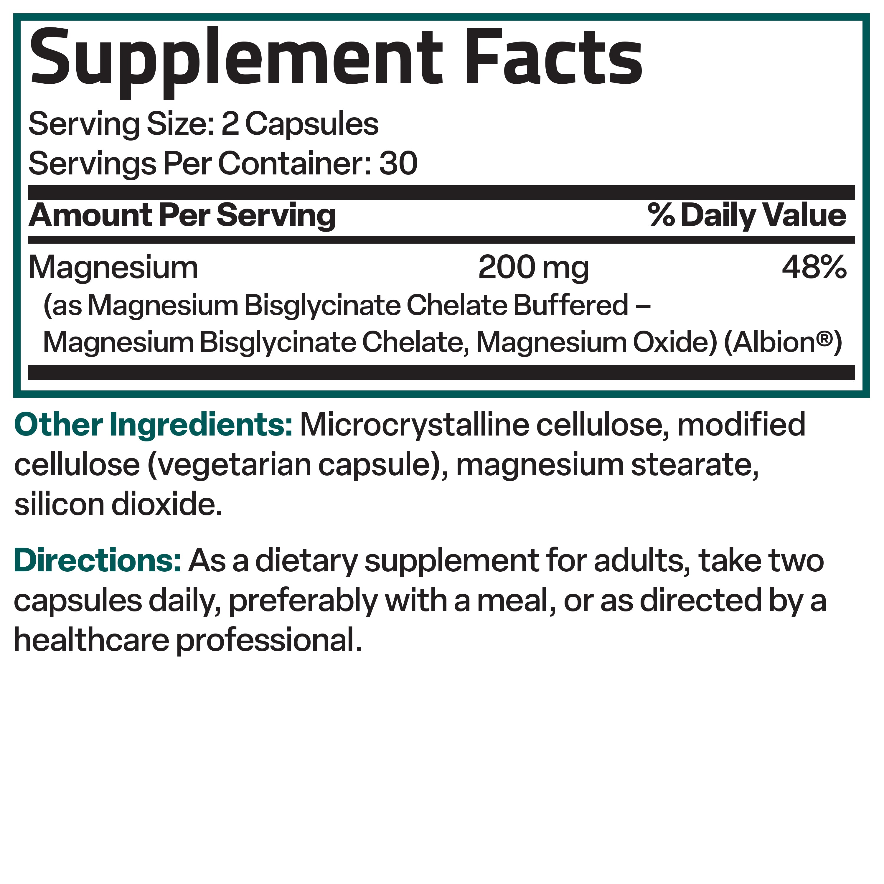 Magnesium Glycinate High Absorption 200 MG