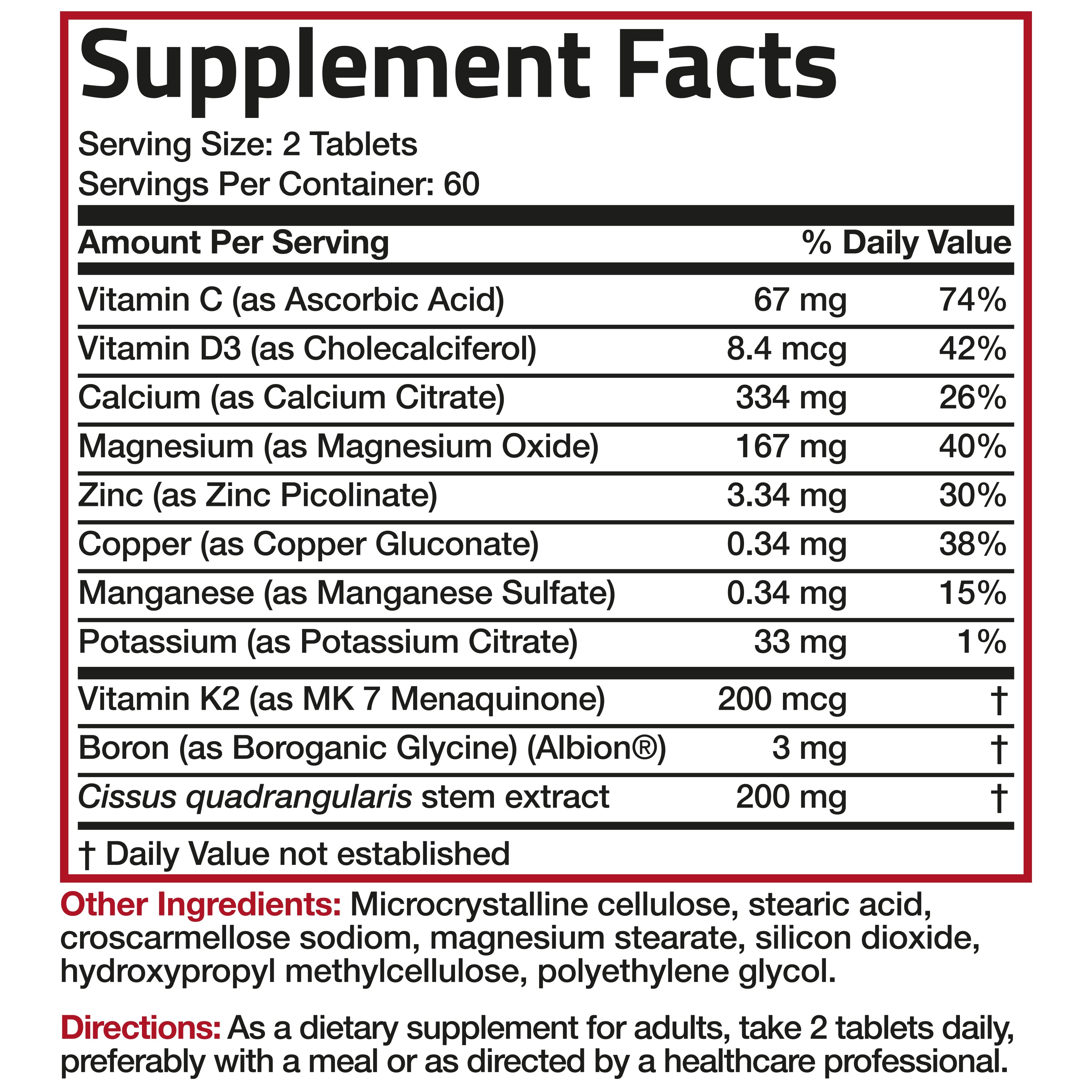 Bone Health & Strength Complex Formula