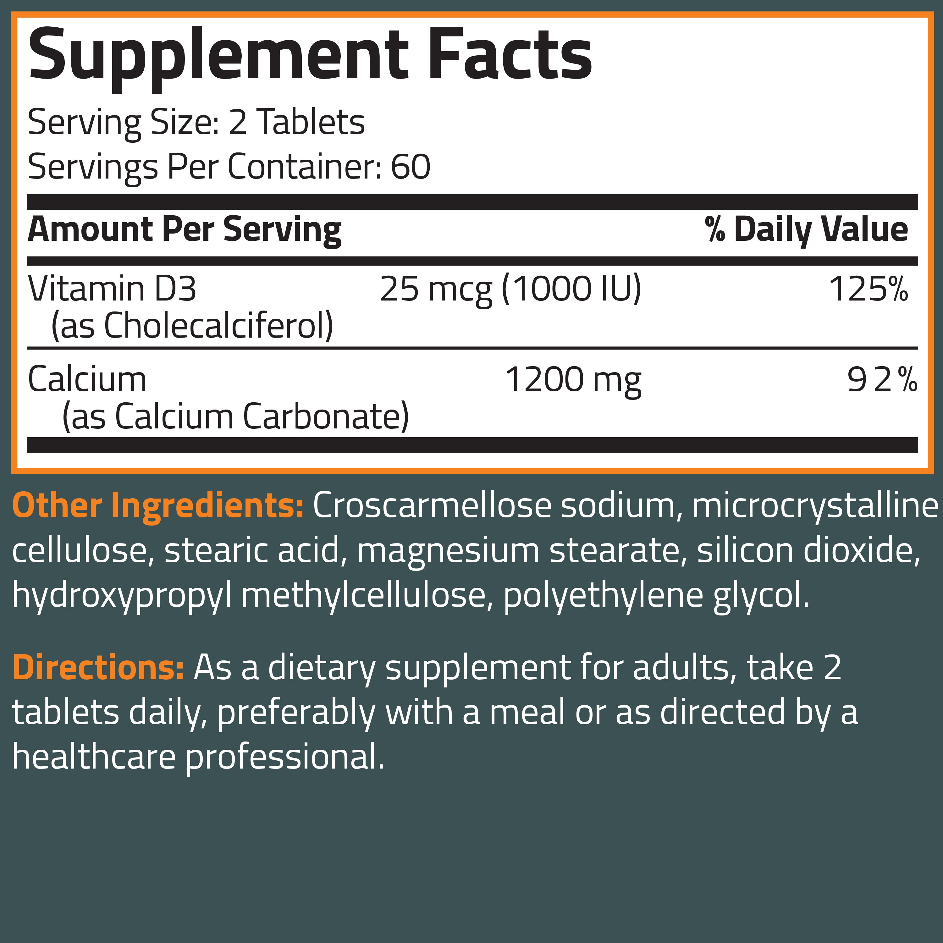 Calcium 1200 MG with Vitamin D3 1000 IU