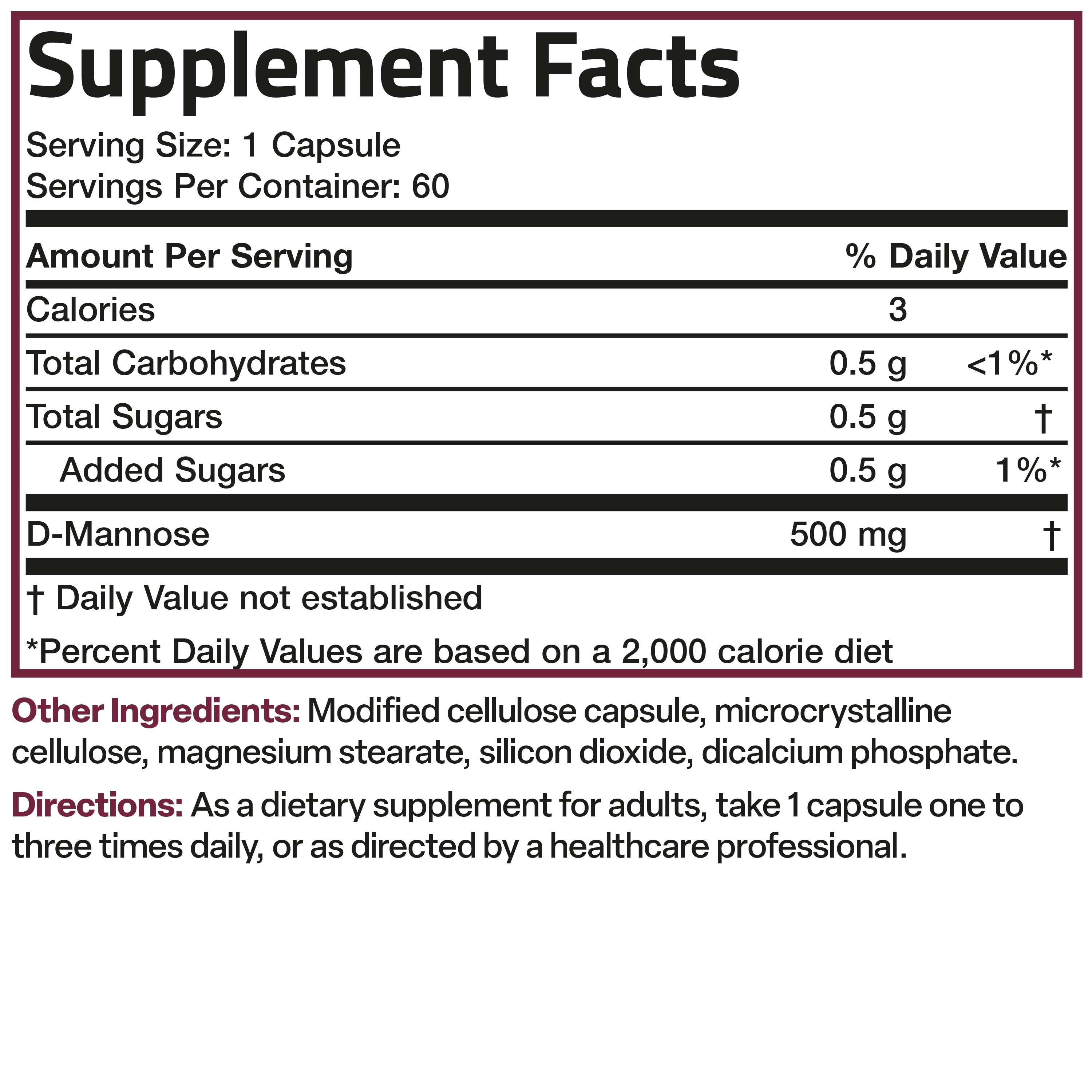 Bronson D-Mannose 500 MG