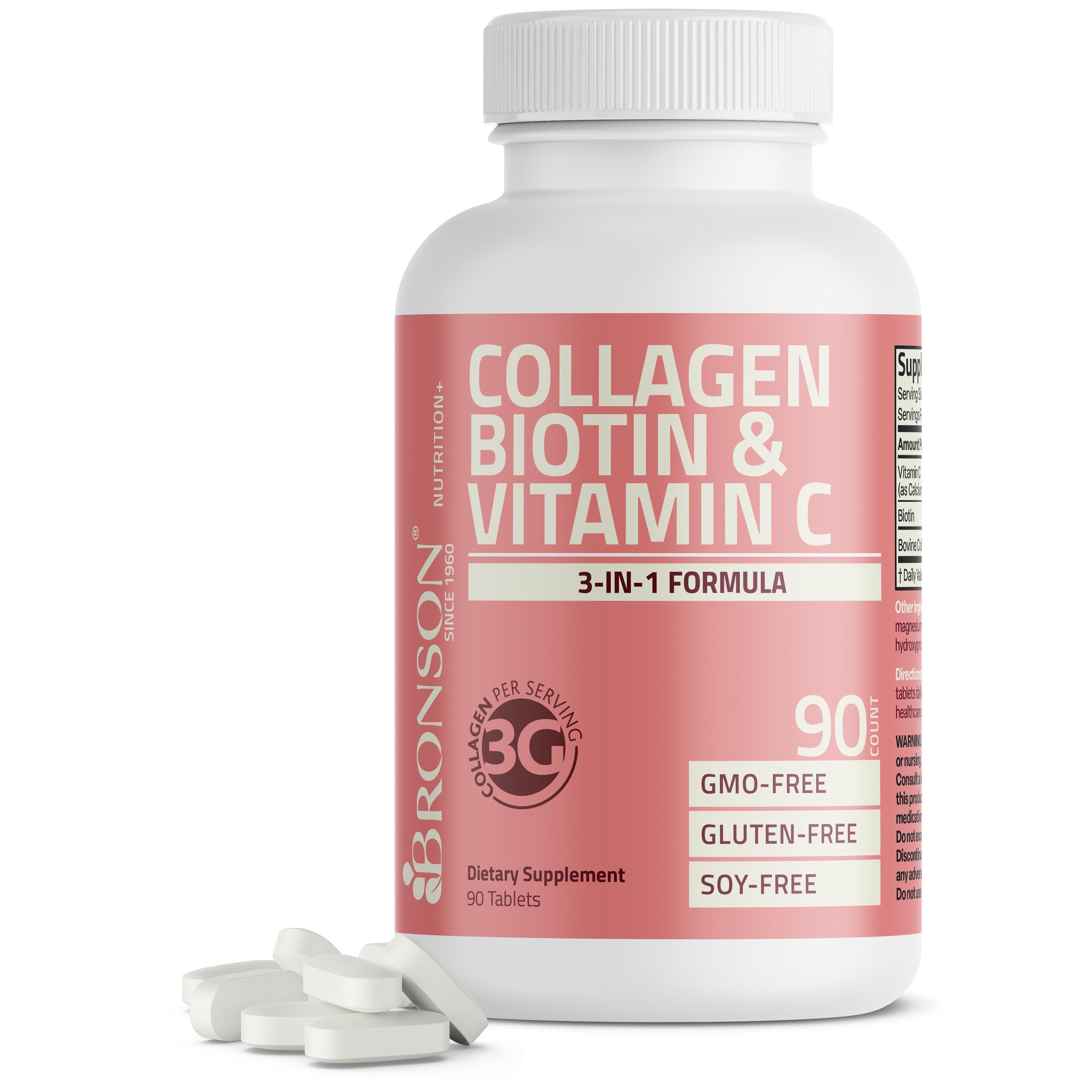 supplement with glutathione and vitamin c and biotin NeoCell Super Collagen + & for healthy hair, beautiful skin, nail support- Dietary Supplement, 270 Tablets Collagen, Biotin & Vitamin C