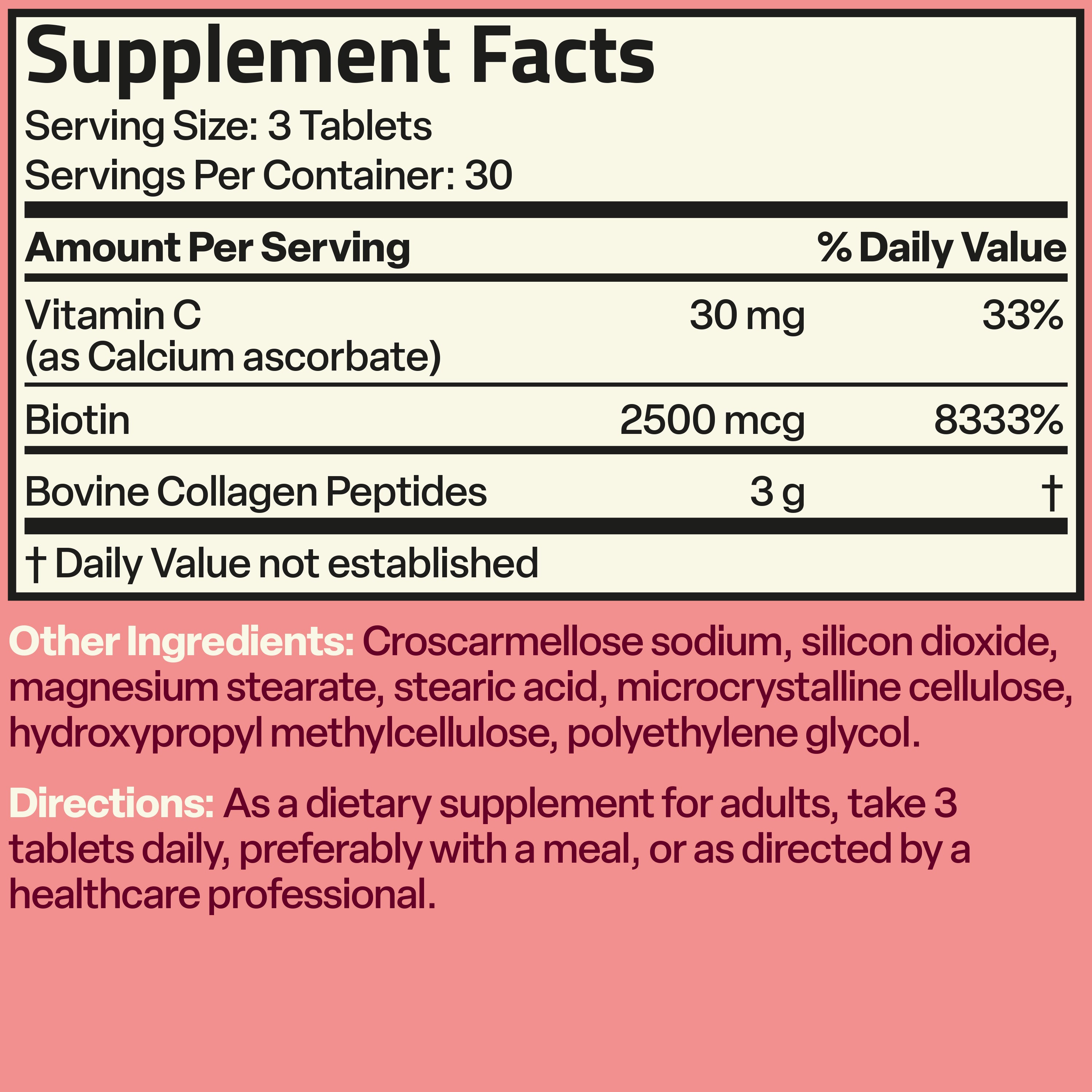 Collagen, Biotin & Vitamin C Advanced Beauty Support Formula