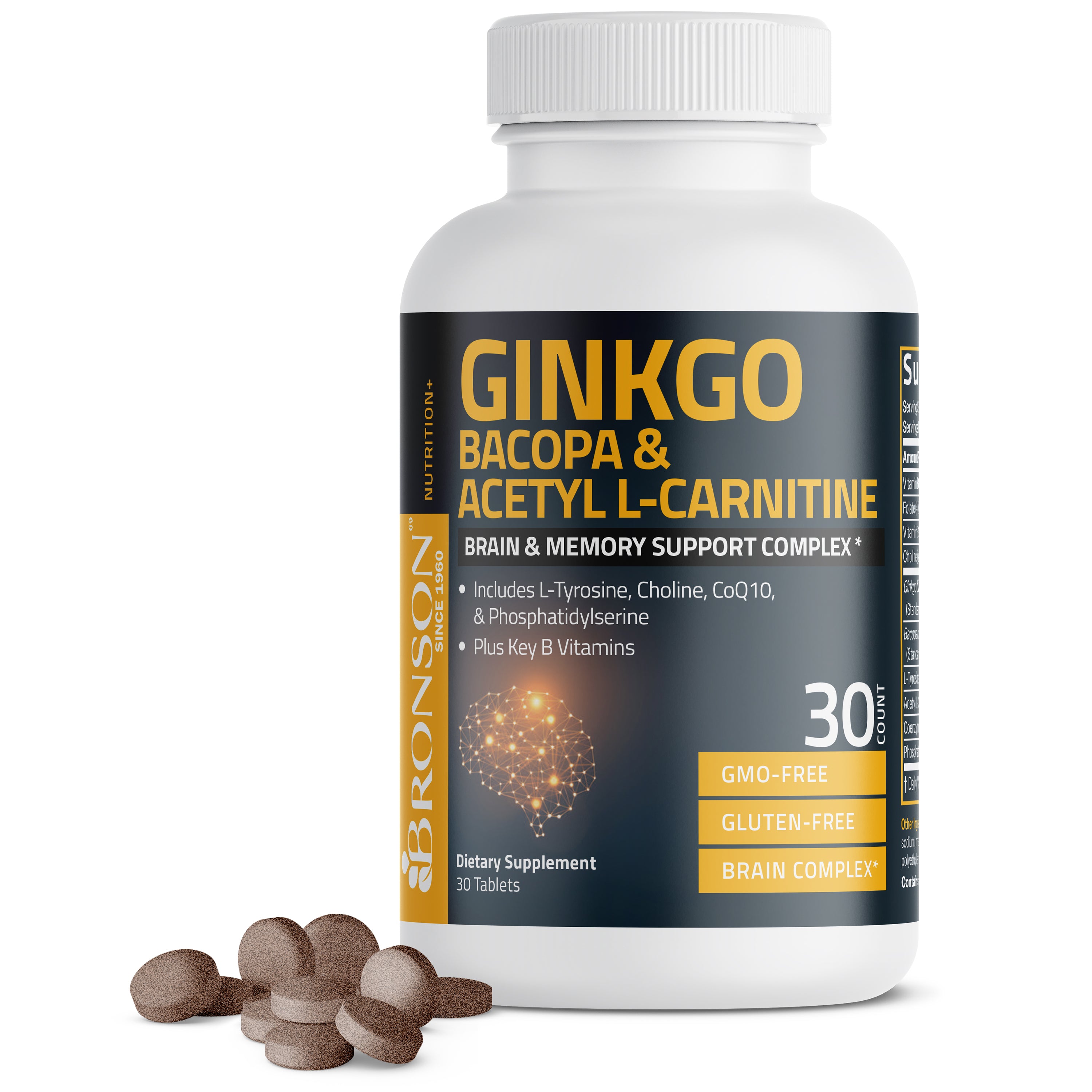 Ginkgo, Bacopa & Acetyl L-Carnitine Bronson Vitamins | Quality Vitamins and Supplements since 1960 Ginkgo, Bacopa & Acetyl L-Carnitine Bronson Vitamins | Quality Vitamins and Supplements since 1960