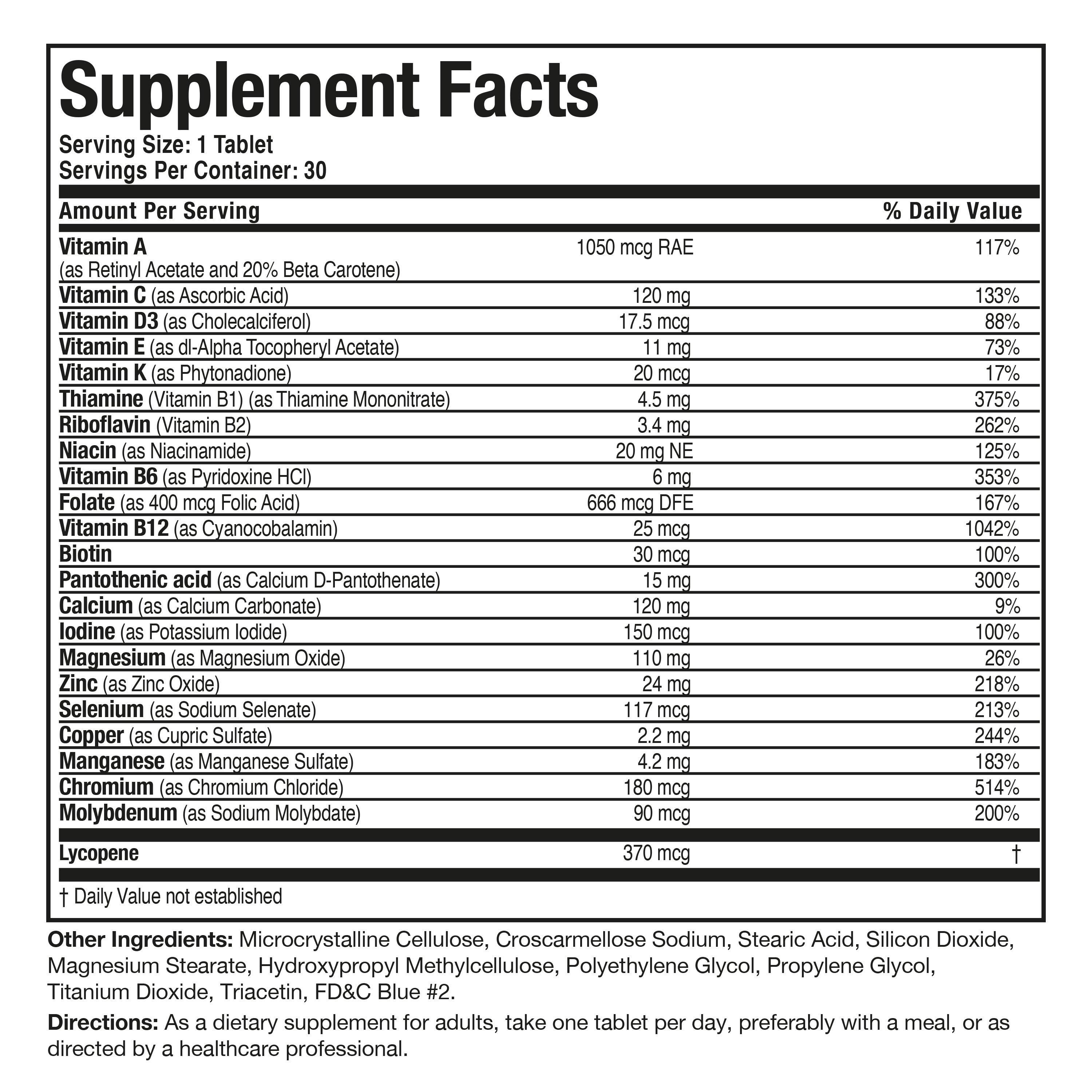 Bronson ONE™ Men's 50+ Complete Once-Daily Multivitamin