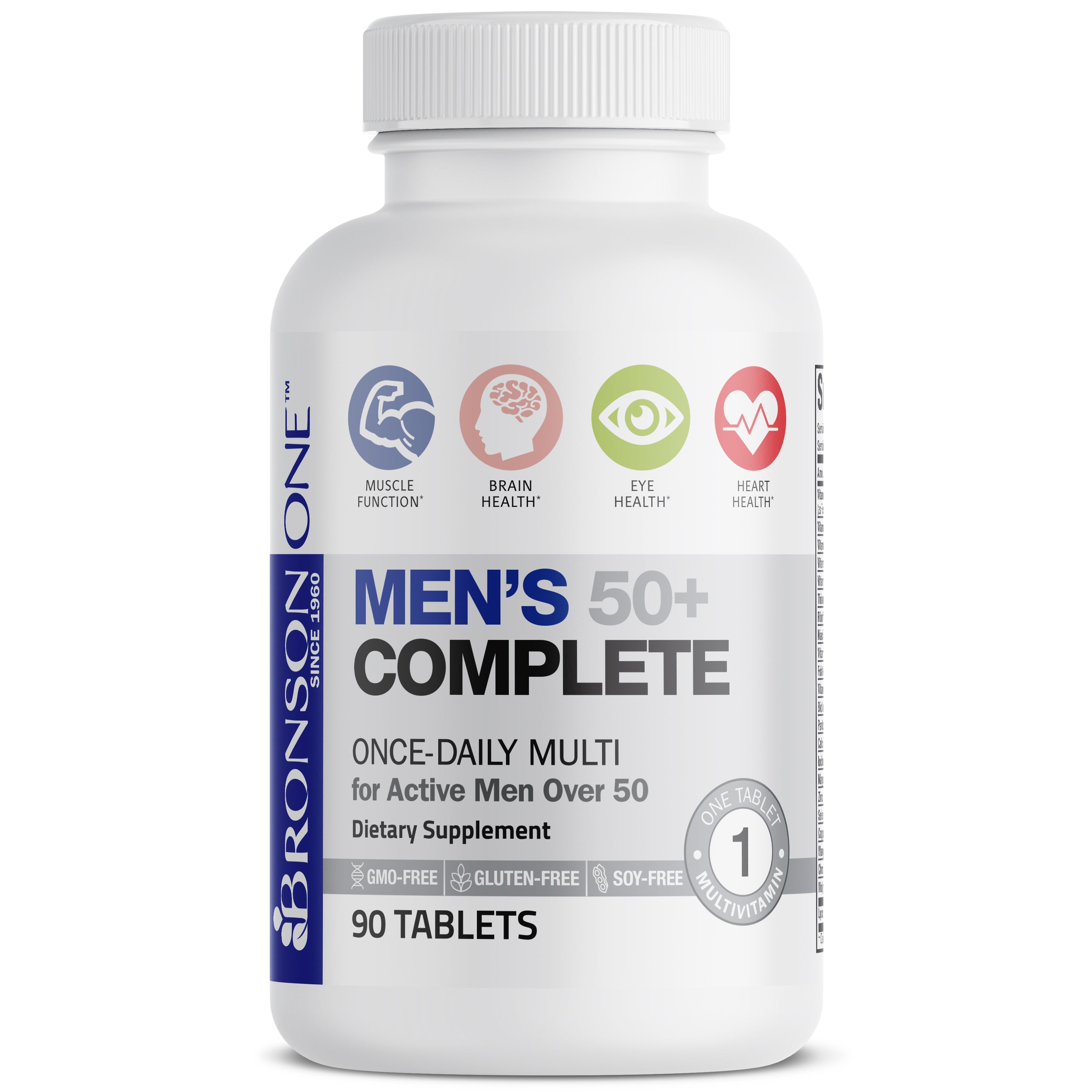 Bronson ONE™ Men's 50+ Complete Once-Daily Multivitamin