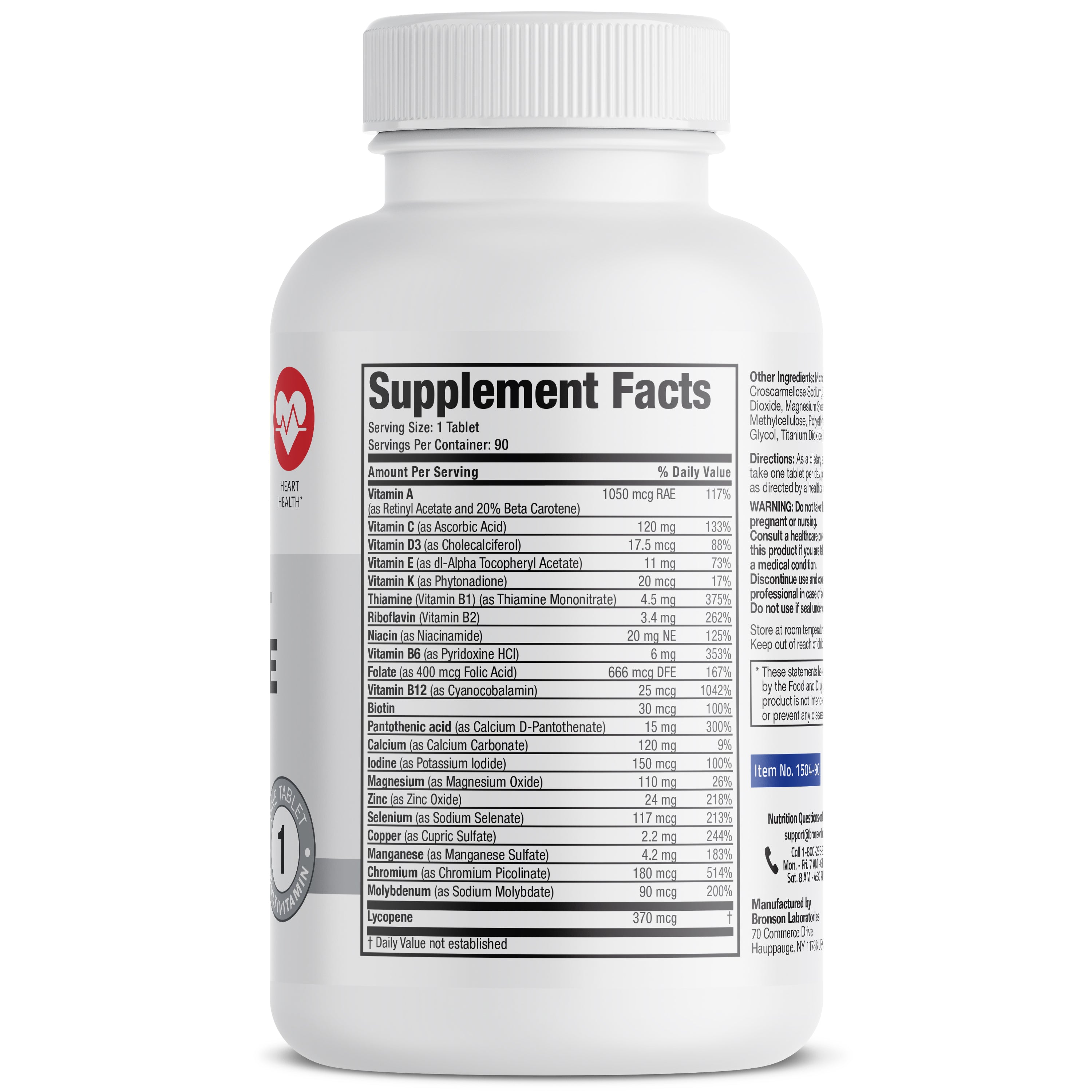 Bronson ONE™ Men's 50+ Complete Once-Daily Multivitamin