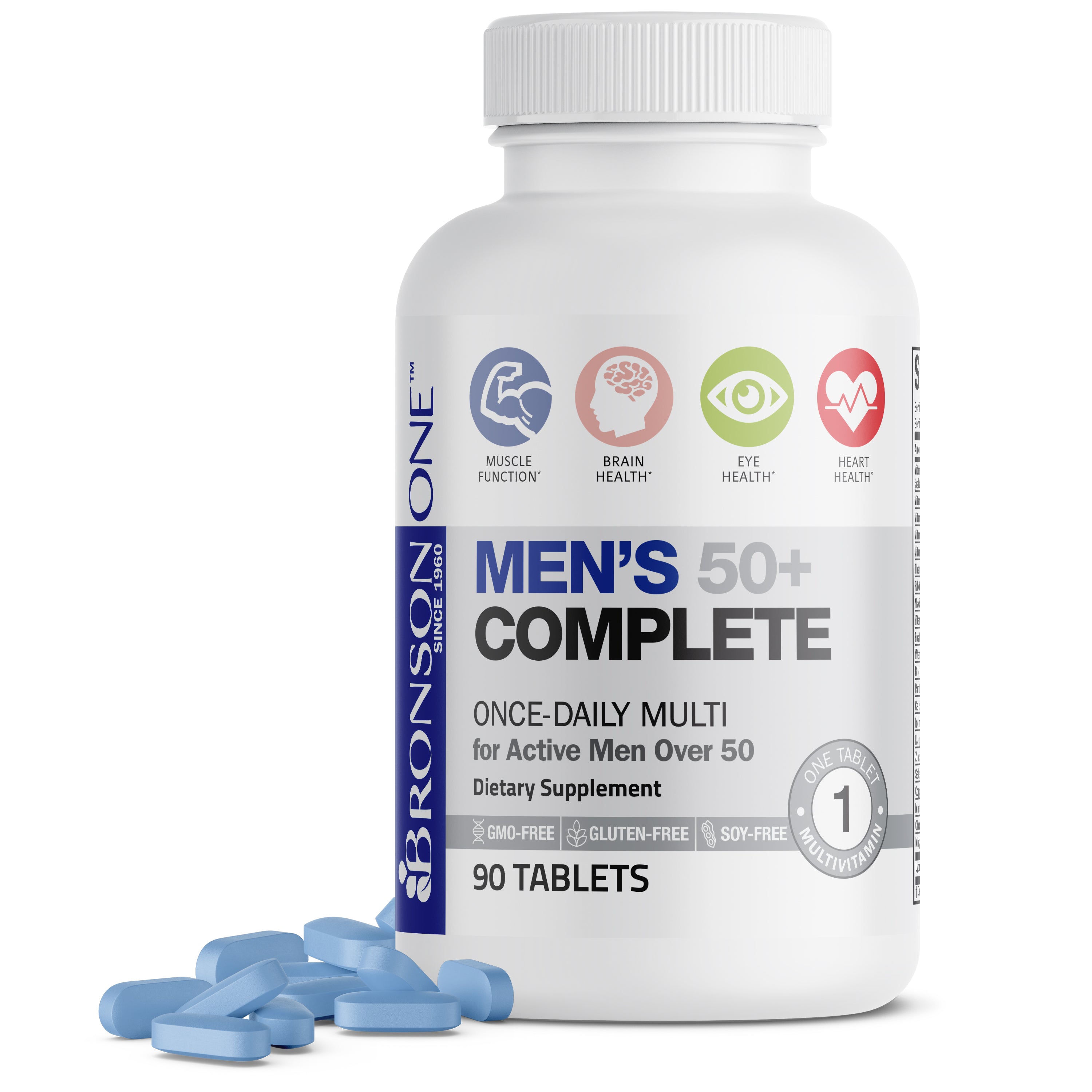 Bronson ONE™ Men's 50+ Complete Once-Daily Multivitamin
