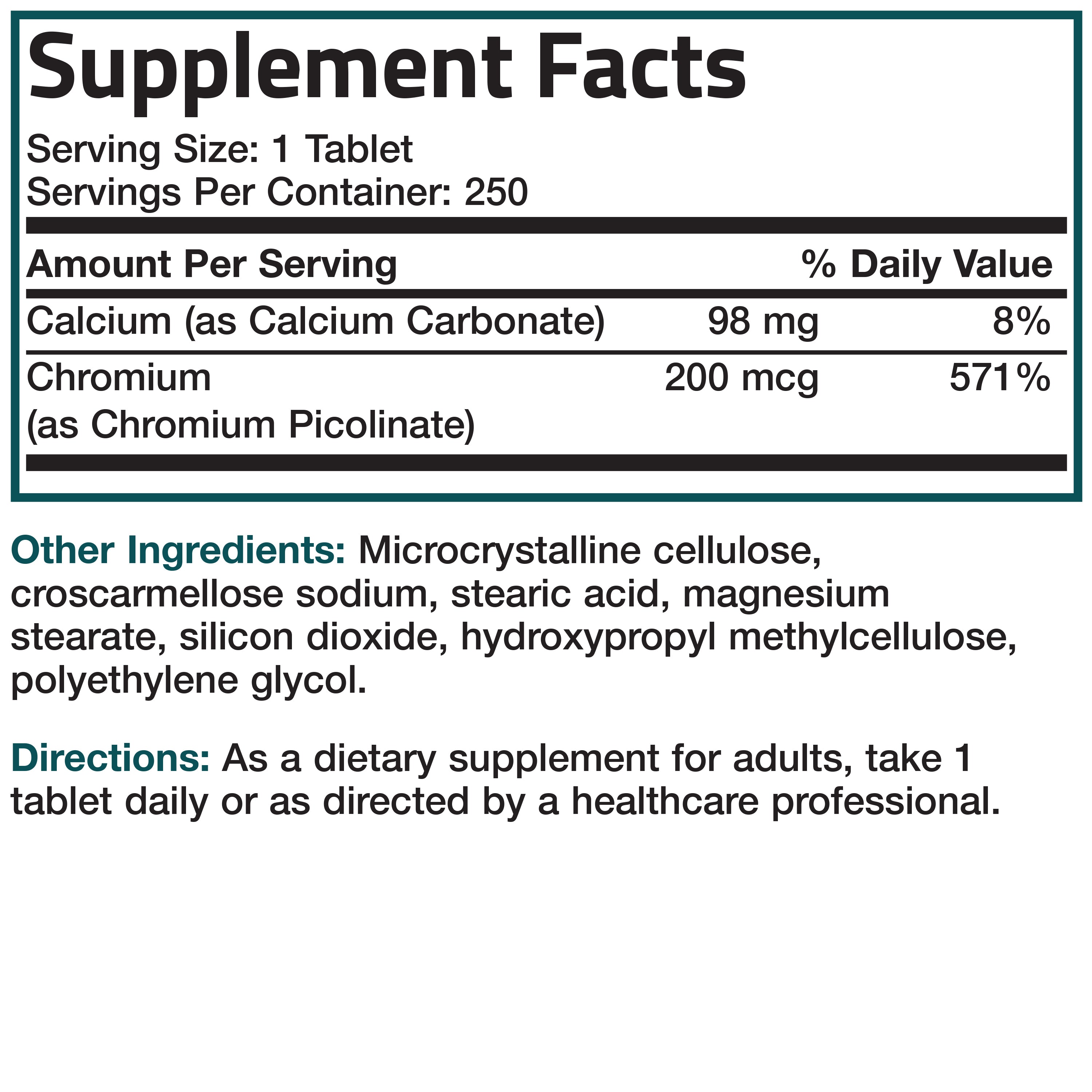 Chromium Picolinate - 200 mcg