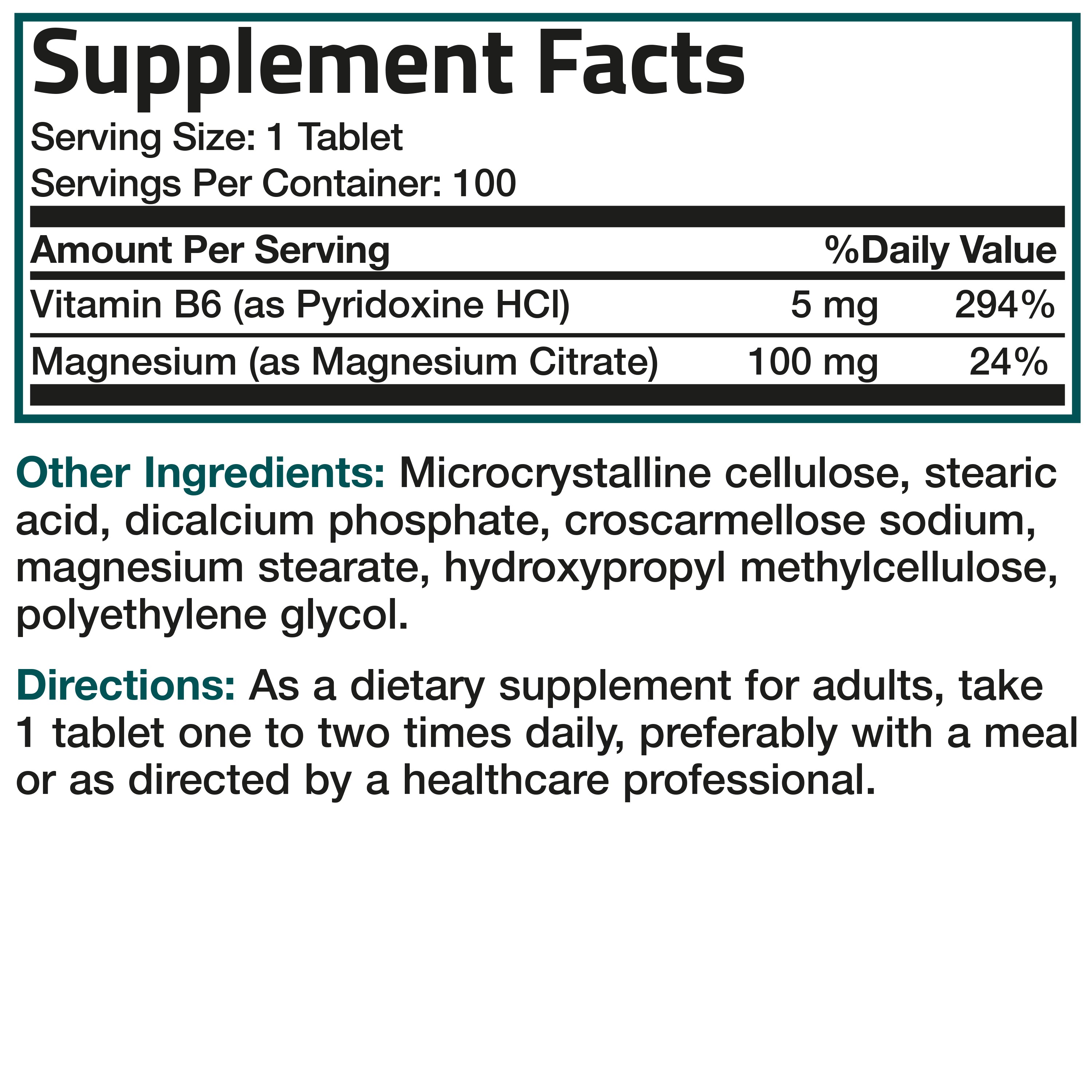 Magnesium Citrate with Vitamin B6