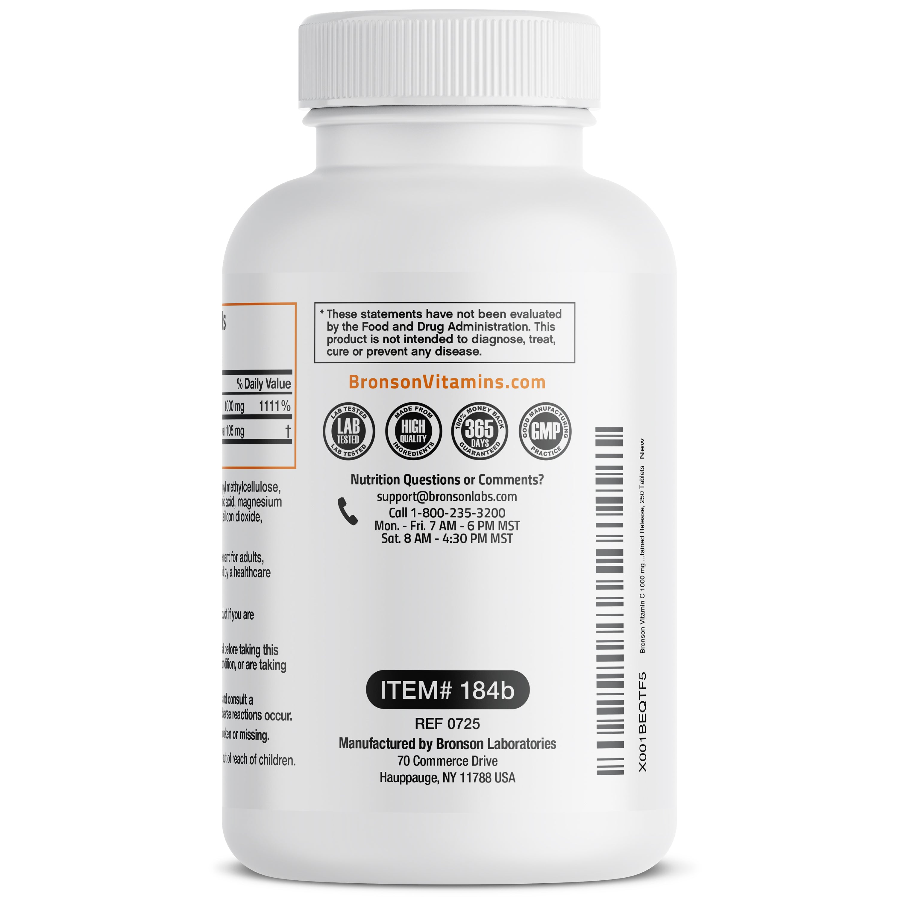 Vitamin C Ascorbic Acid Sustained Release with Rose Hips - 1,000 mg
