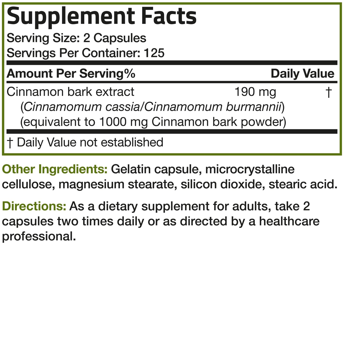 Cinnamon Extract.