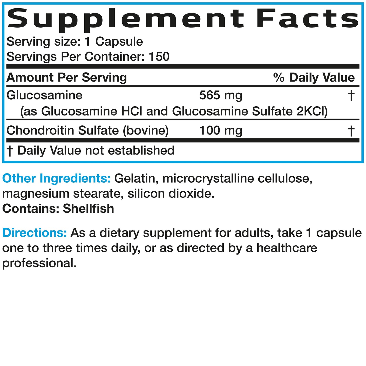 Glucosamine and Chondroitin.
