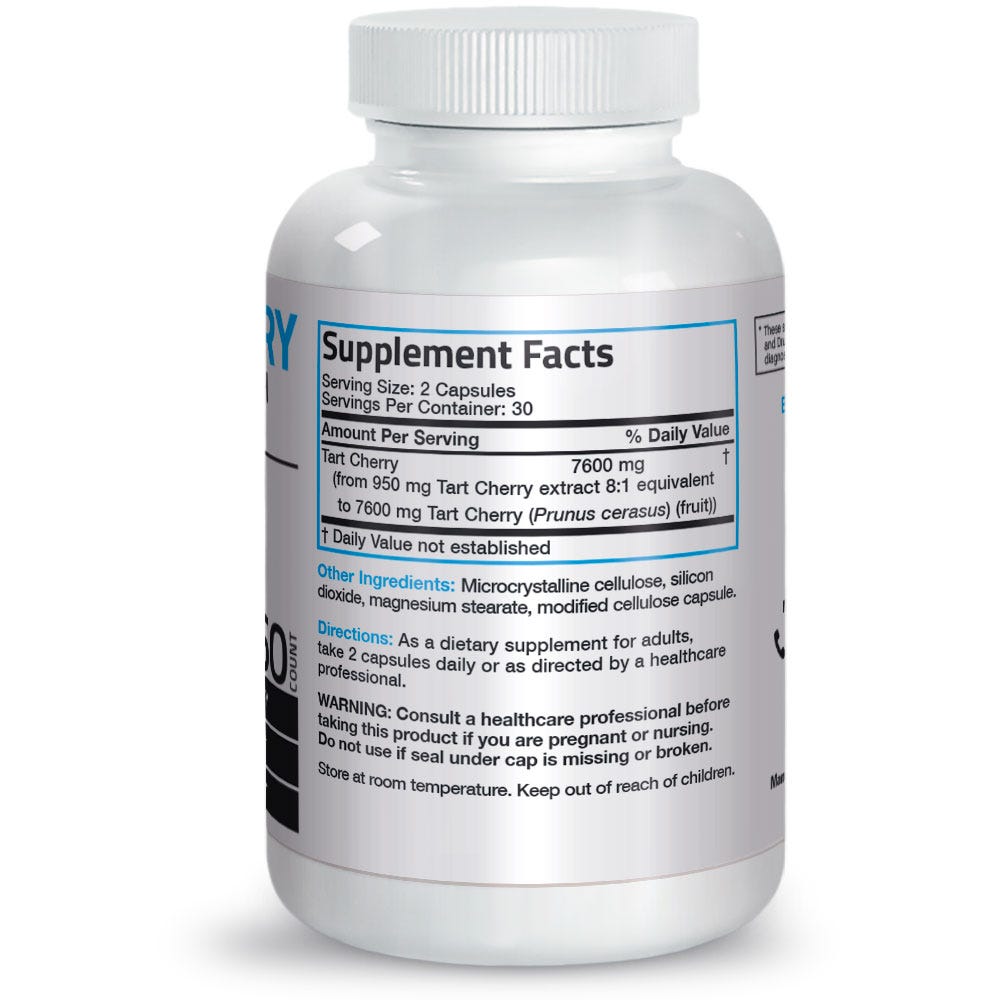 Tart Cherry Extract Maximum Strength - 7,600 MG