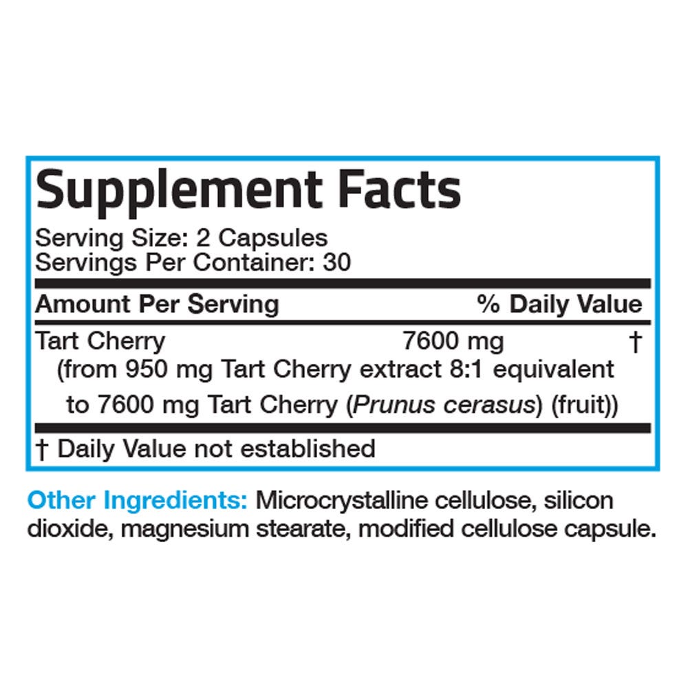 Tart Cherry Extract Maximum Strength - 7,600 MG