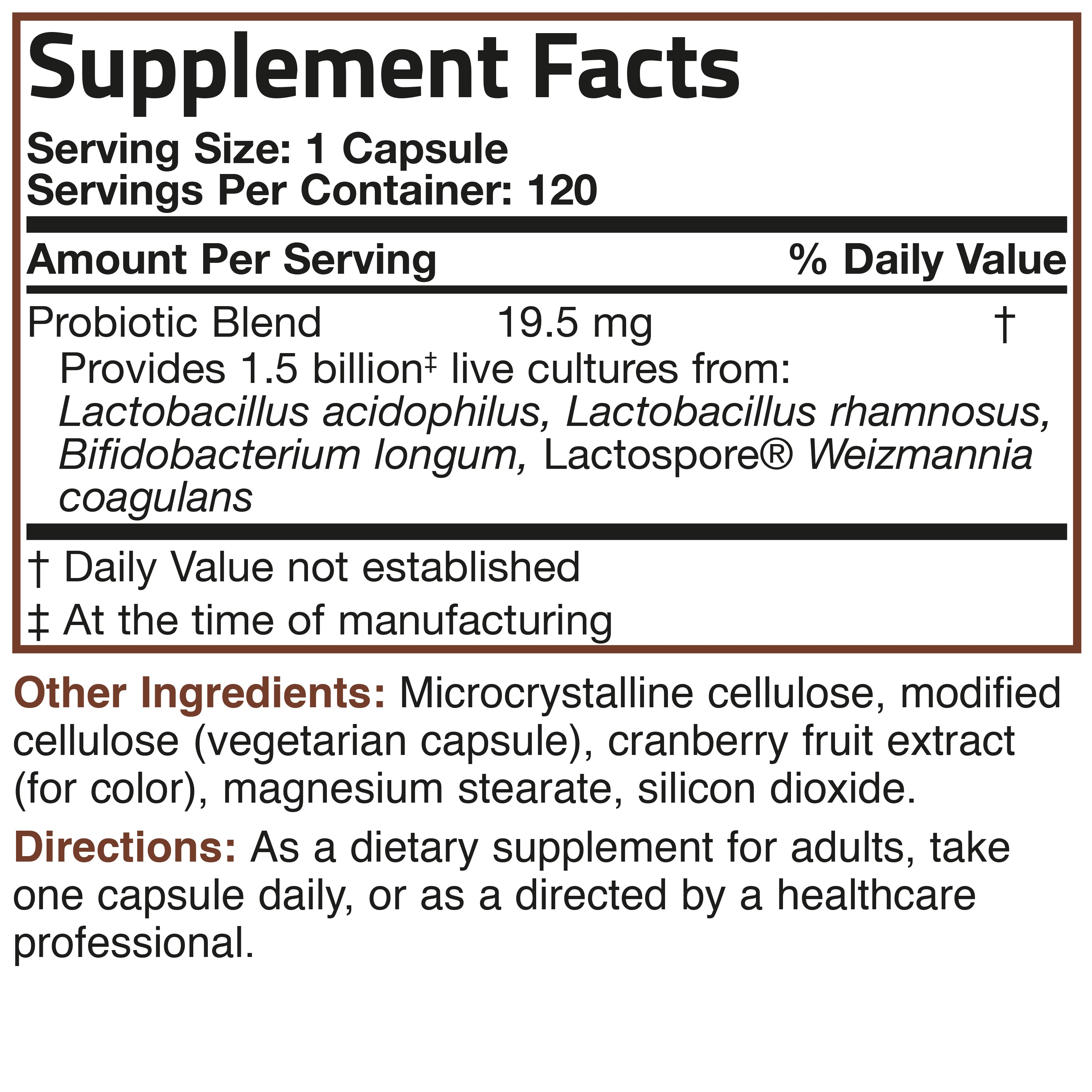 Multi-Strain Probiotic - 1.5 Billion CFU